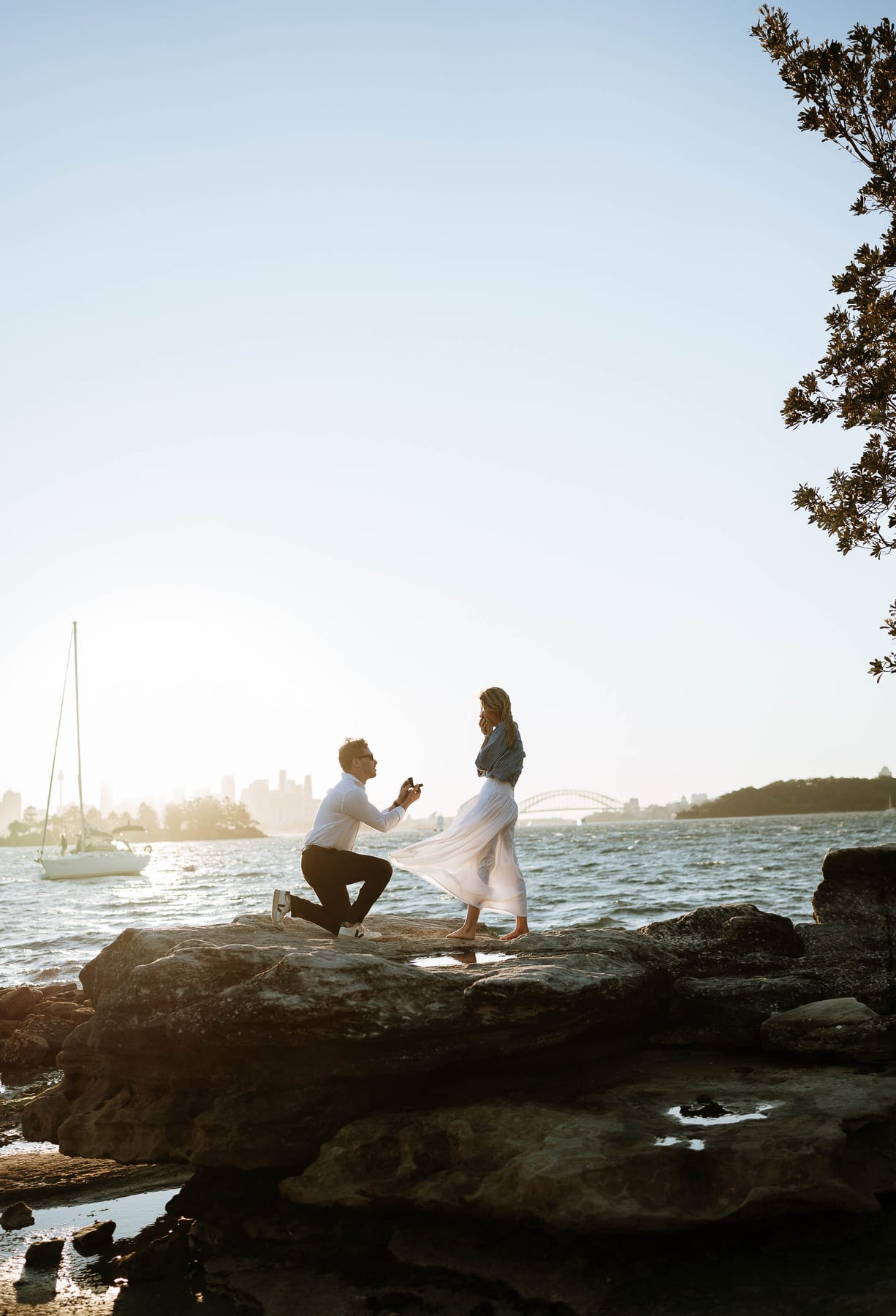 Alex’s Surprise Proposal at Milk Beach | Sydney Harbour Couples Photography