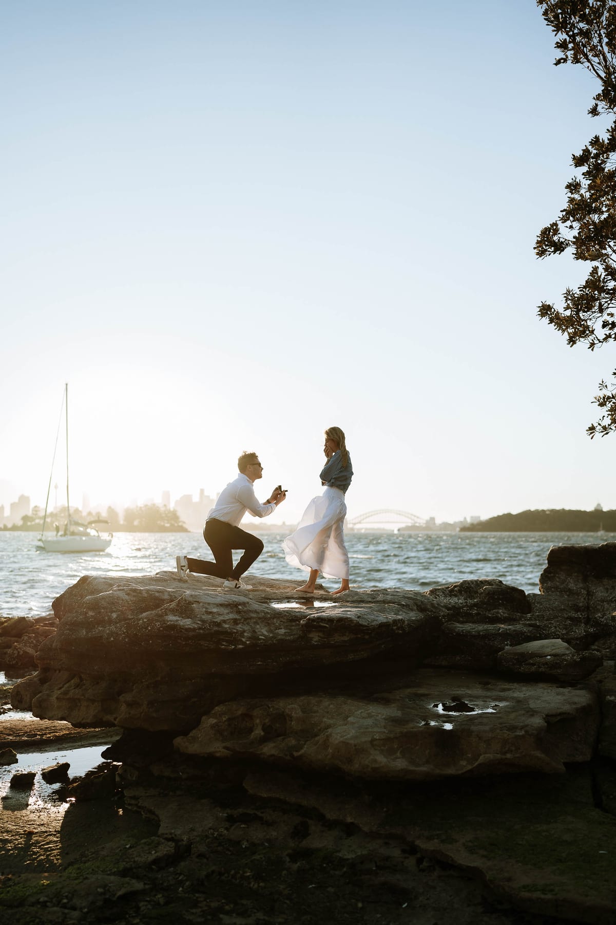 Alex’s Surprise Proposal at Milk Beach | Sydney Harbour Couples Photography