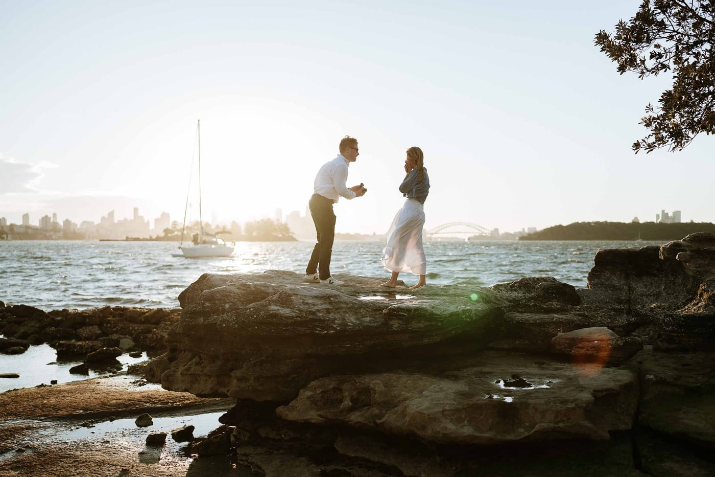 Alex’s Surprise Proposal at Milk Beach | Sydney Harbour Couples Photography
