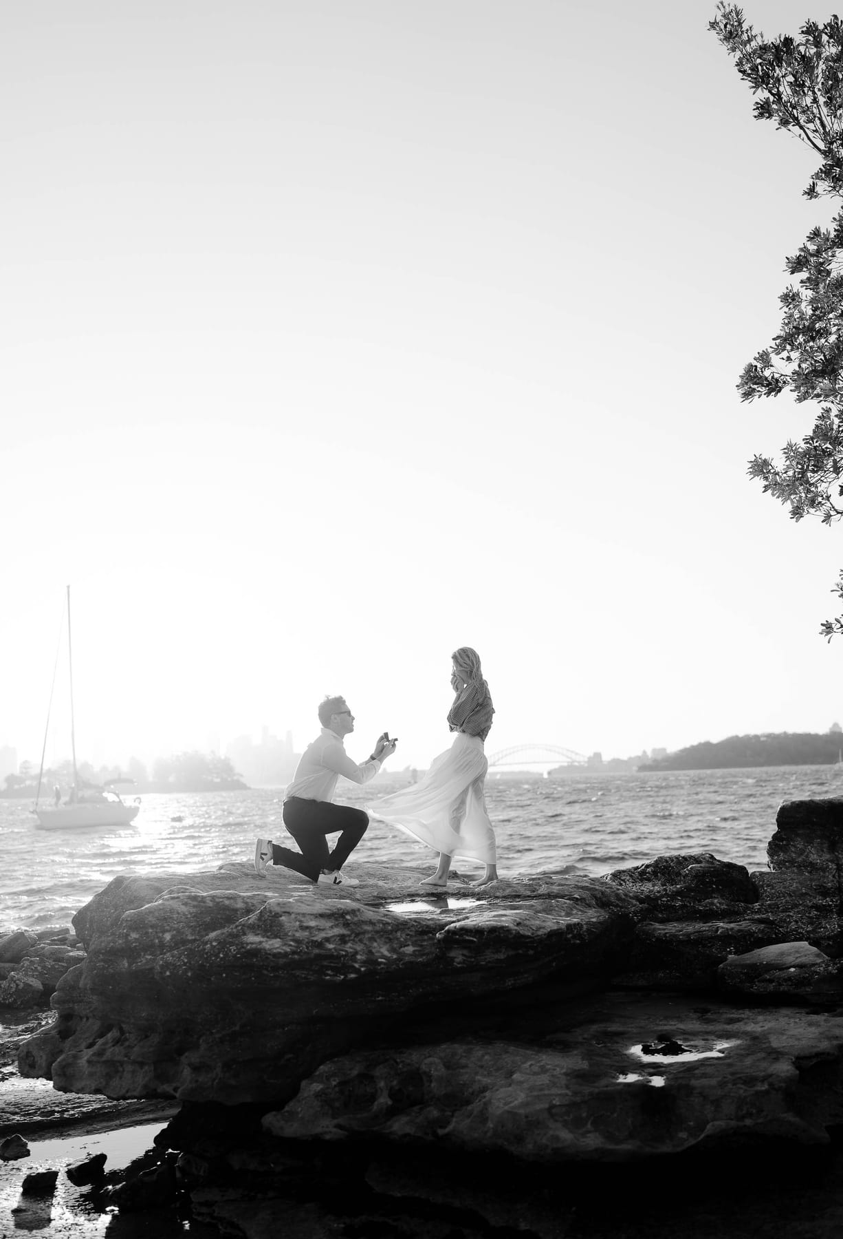 Alex’s Surprise Proposal at Milk Beach | Sydney Harbour Couples Photography