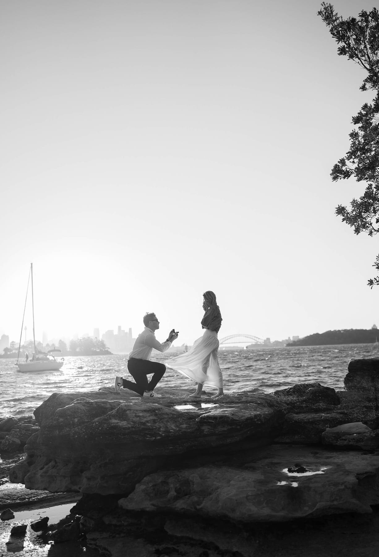 Alex’s Surprise Proposal at Milk Beach | Sydney Harbour Couples Photography