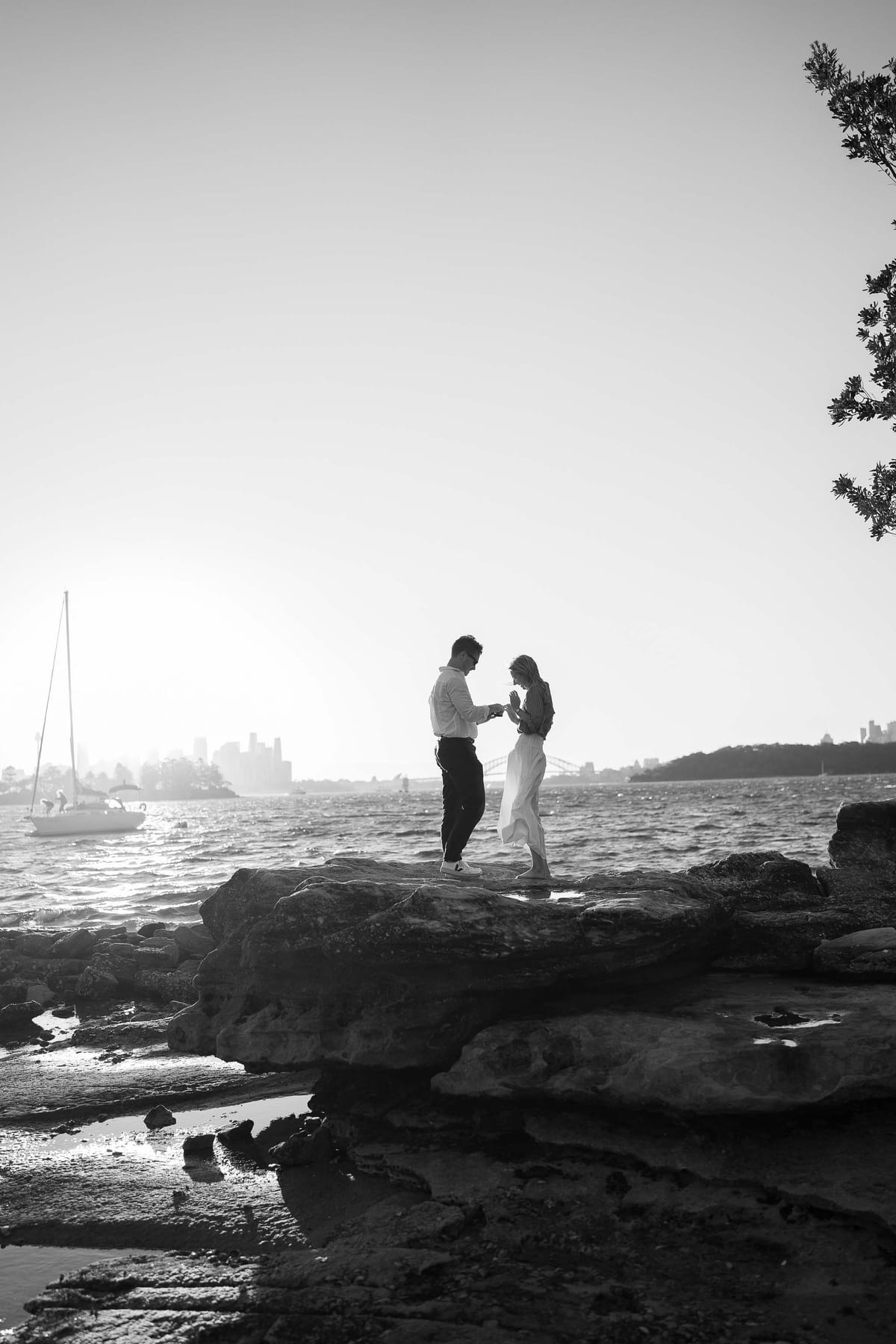 Alex’s Surprise Proposal at Milk Beach | Sydney Harbour Couples Photography