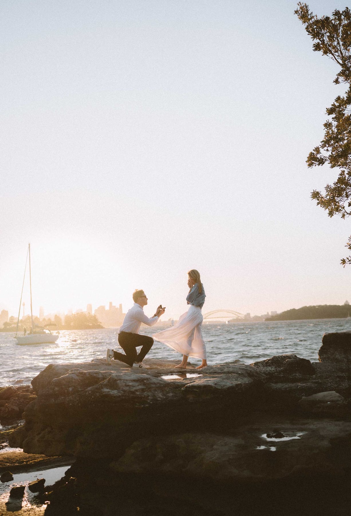 Alex’s Surprise Proposal at Milk Beach | Sydney Harbour Couples Photography