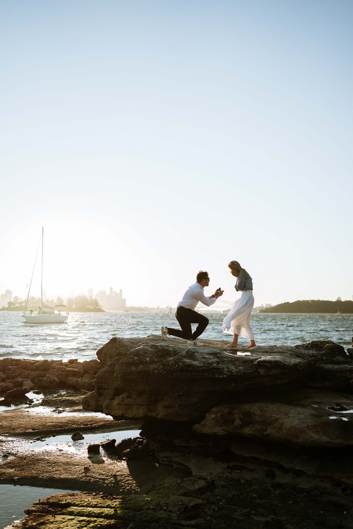 Alex’s Surprise Proposal at Milk Beach | Sydney Harbour Couples Photography