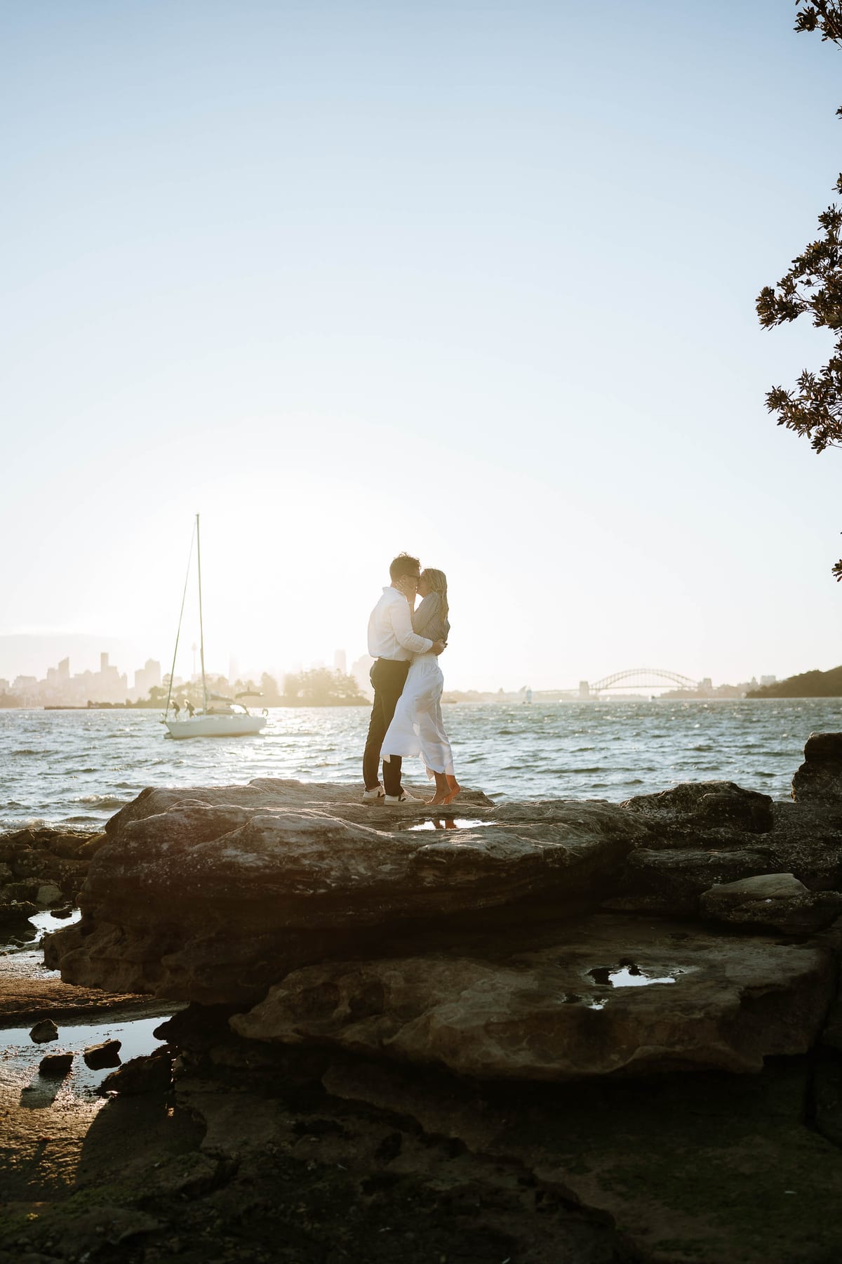 Alex’s Surprise Proposal at Milk Beach | Sydney Harbour Couples Photography