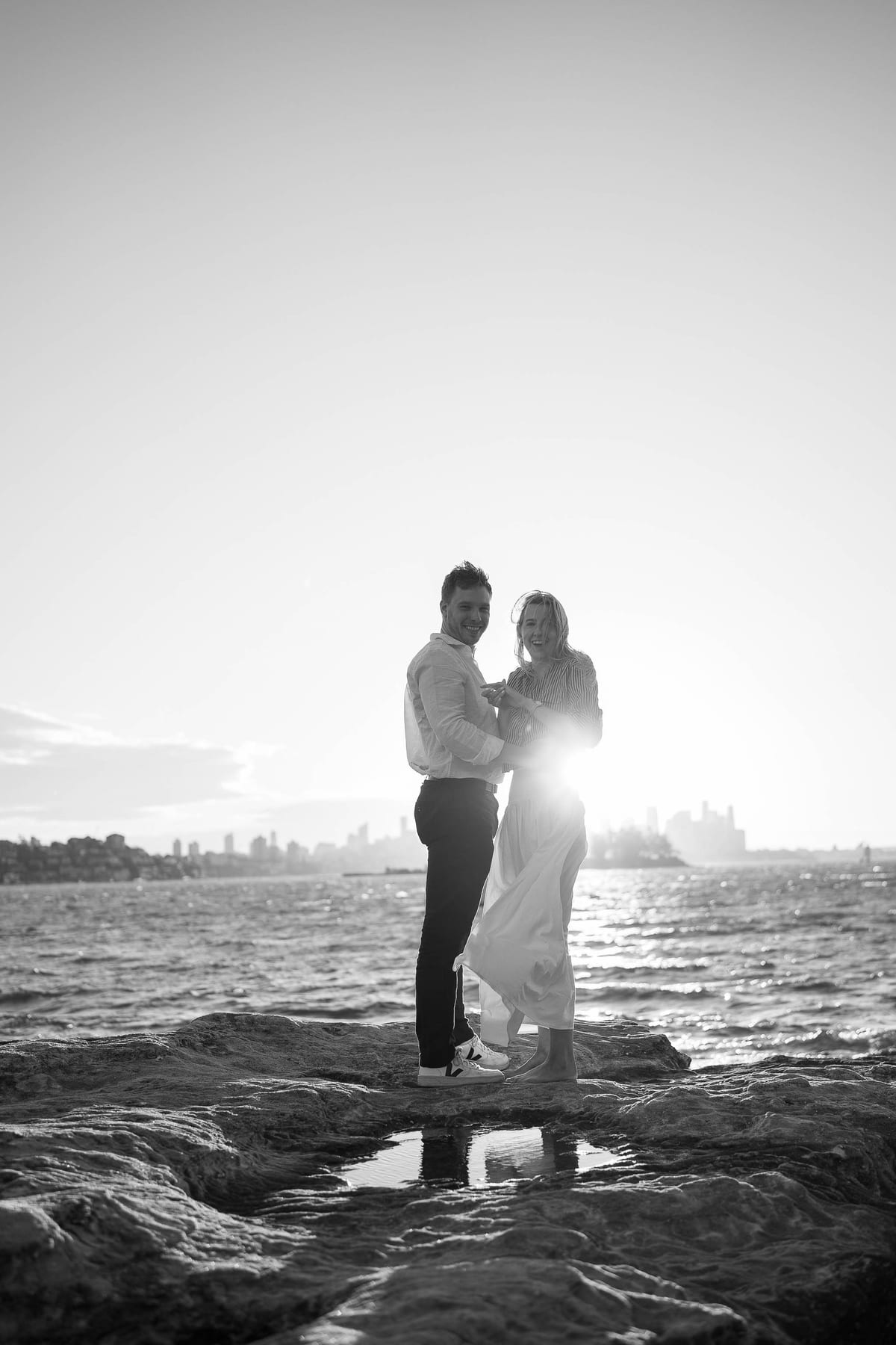 Alex’s Surprise Proposal at Milk Beach | Sydney Harbour Couples Photography