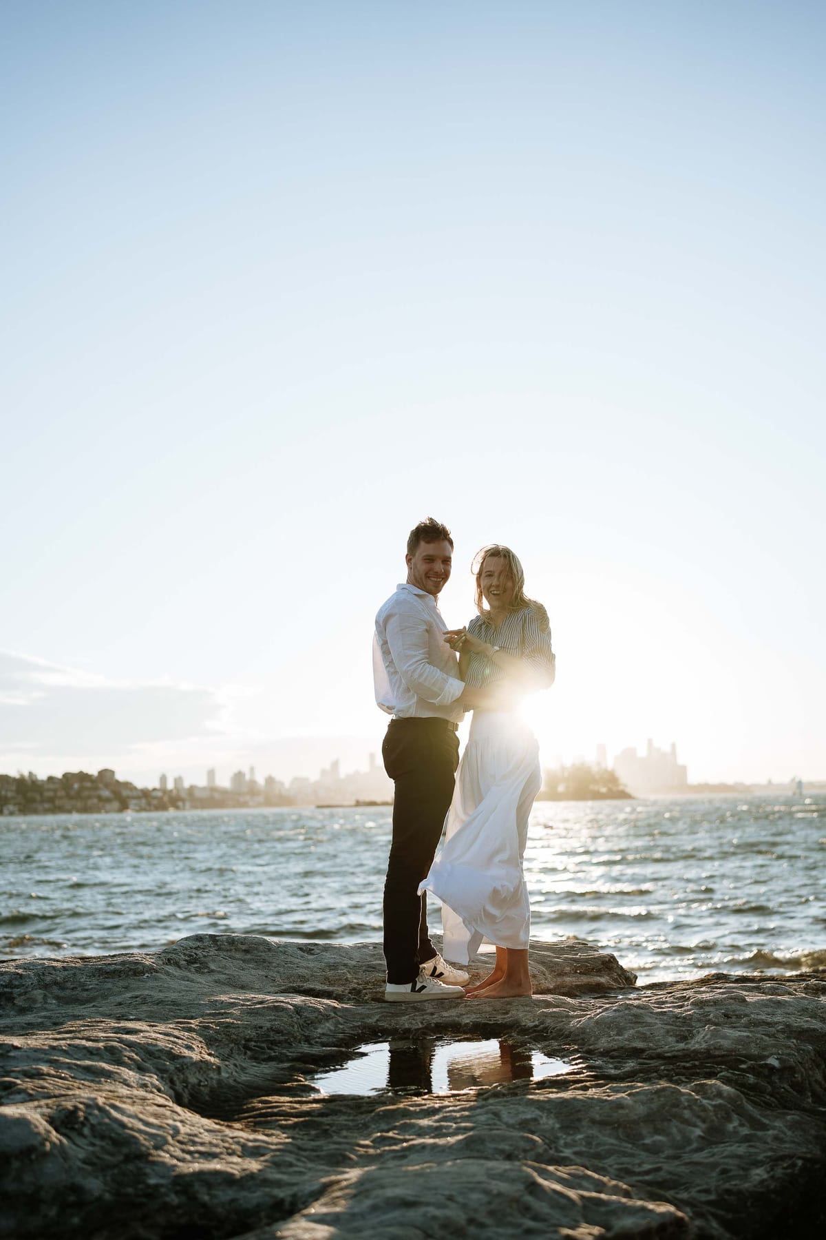 Alex’s Surprise Proposal at Milk Beach | Sydney Harbour Couples Photography