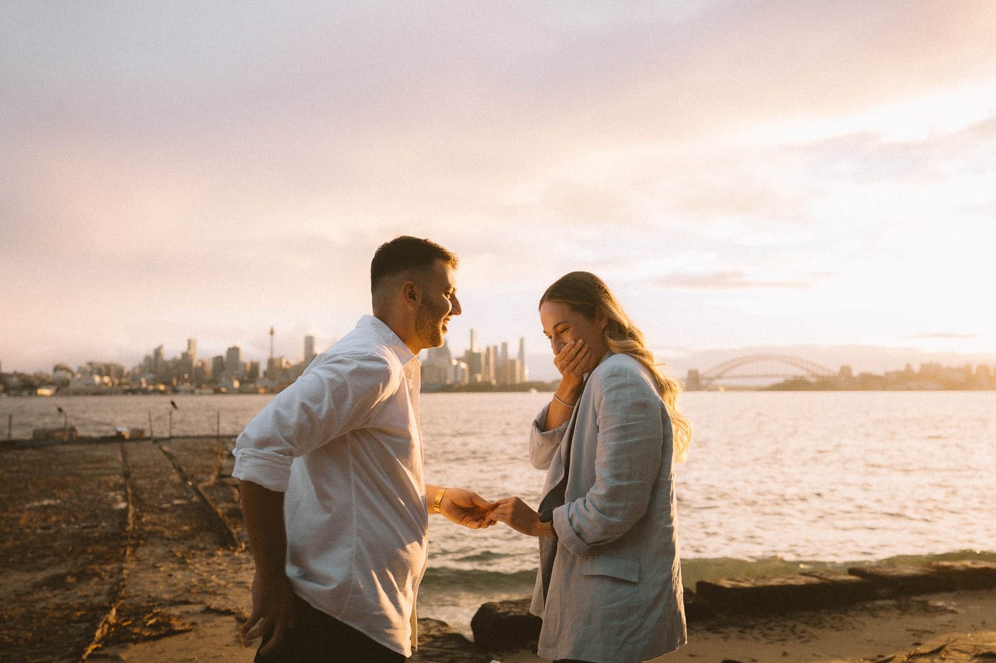 Ben and Soph’s Proposal at Bradleys Head Amphitheatre | Sydney Harbour Engagement Photography