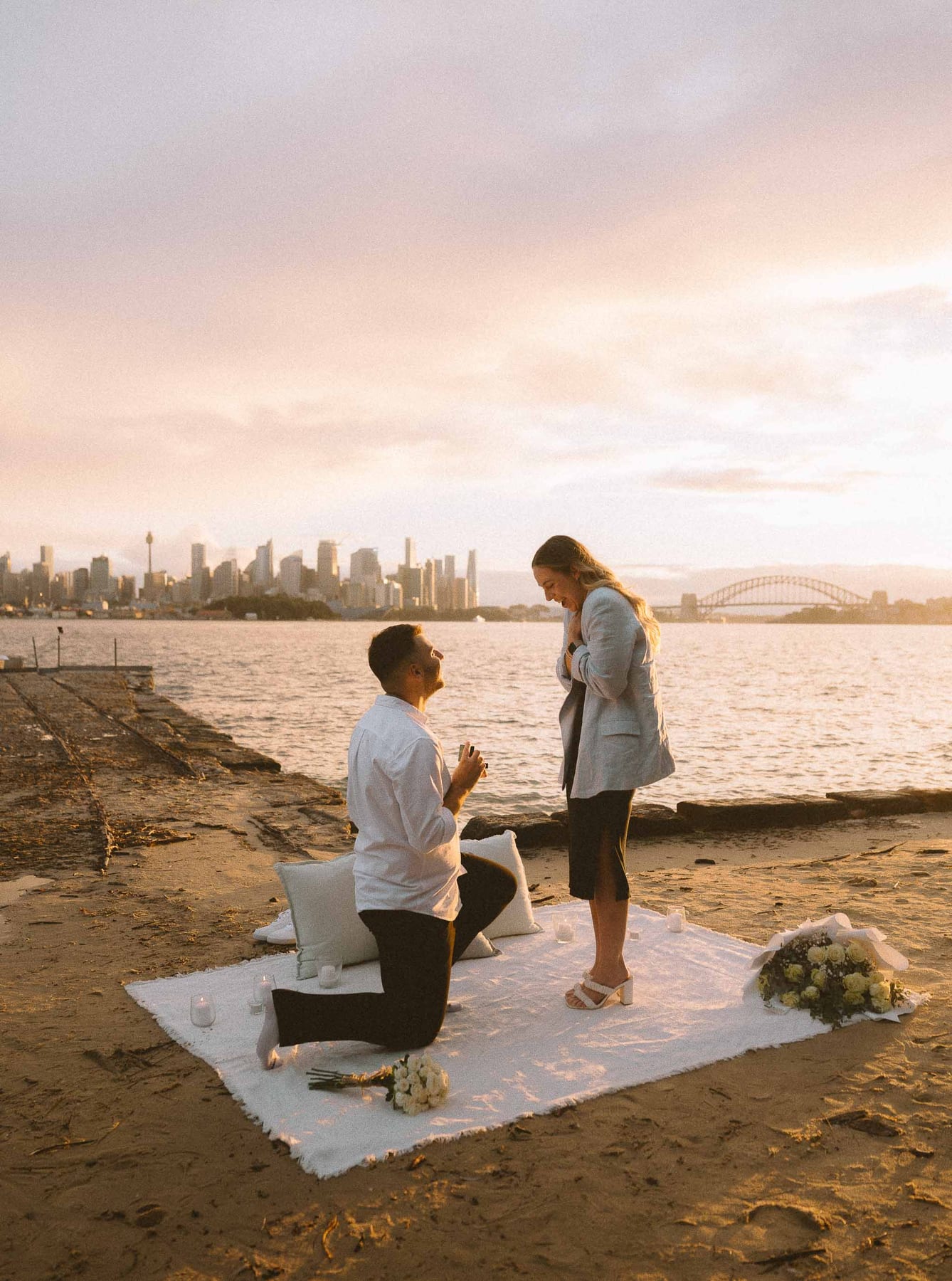 Ben and Soph’s Proposal at Bradleys Head Amphitheatre | Sydney Harbour Engagement Photography