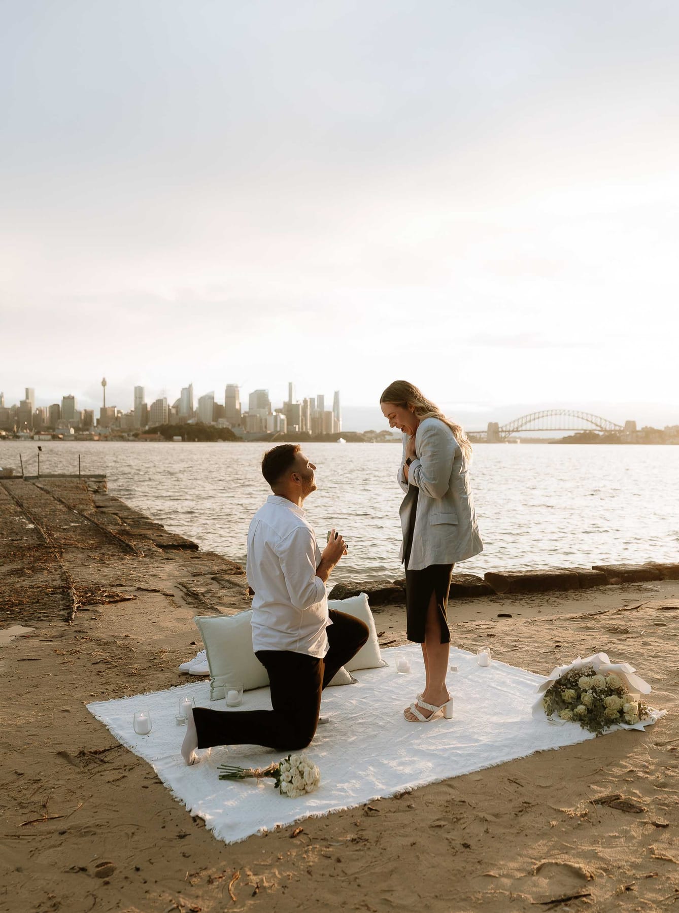 Ben and Soph’s Proposal at Bradleys Head Amphitheatre | Sydney Harbour Engagement Photography