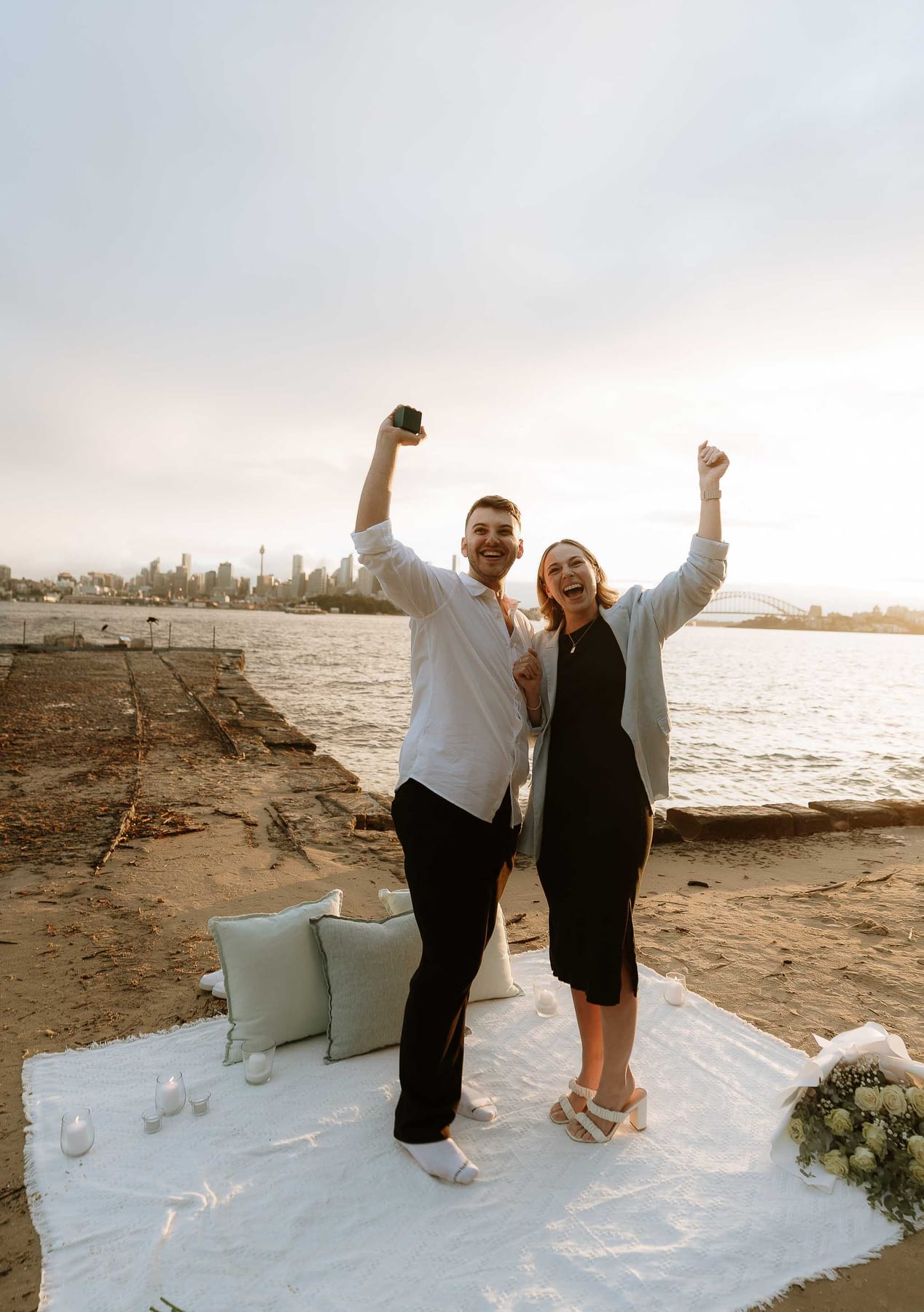 Ben and Soph’s Proposal at Bradleys Head Amphitheatre | Sydney Harbour Engagement Photography