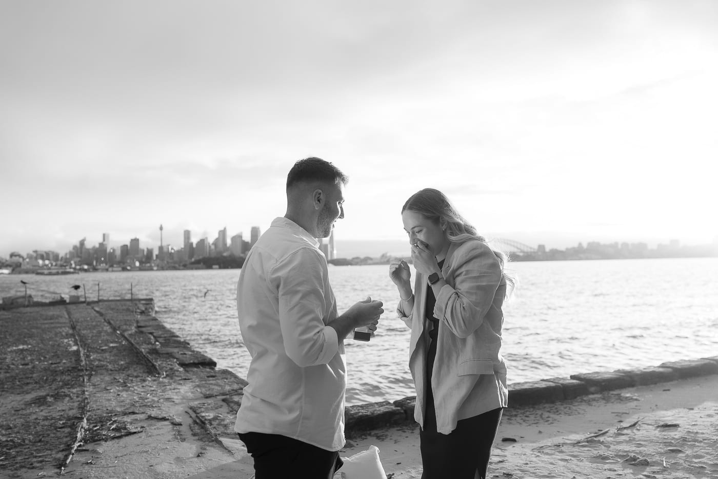 Ben and Soph’s Proposal at Bradleys Head Amphitheatre | Sydney Harbour Engagement Photography