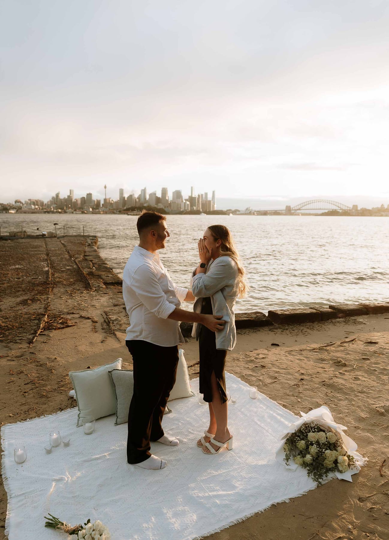 Ben and Soph’s Proposal at Bradleys Head Amphitheatre | Sydney Harbour Engagement Photography