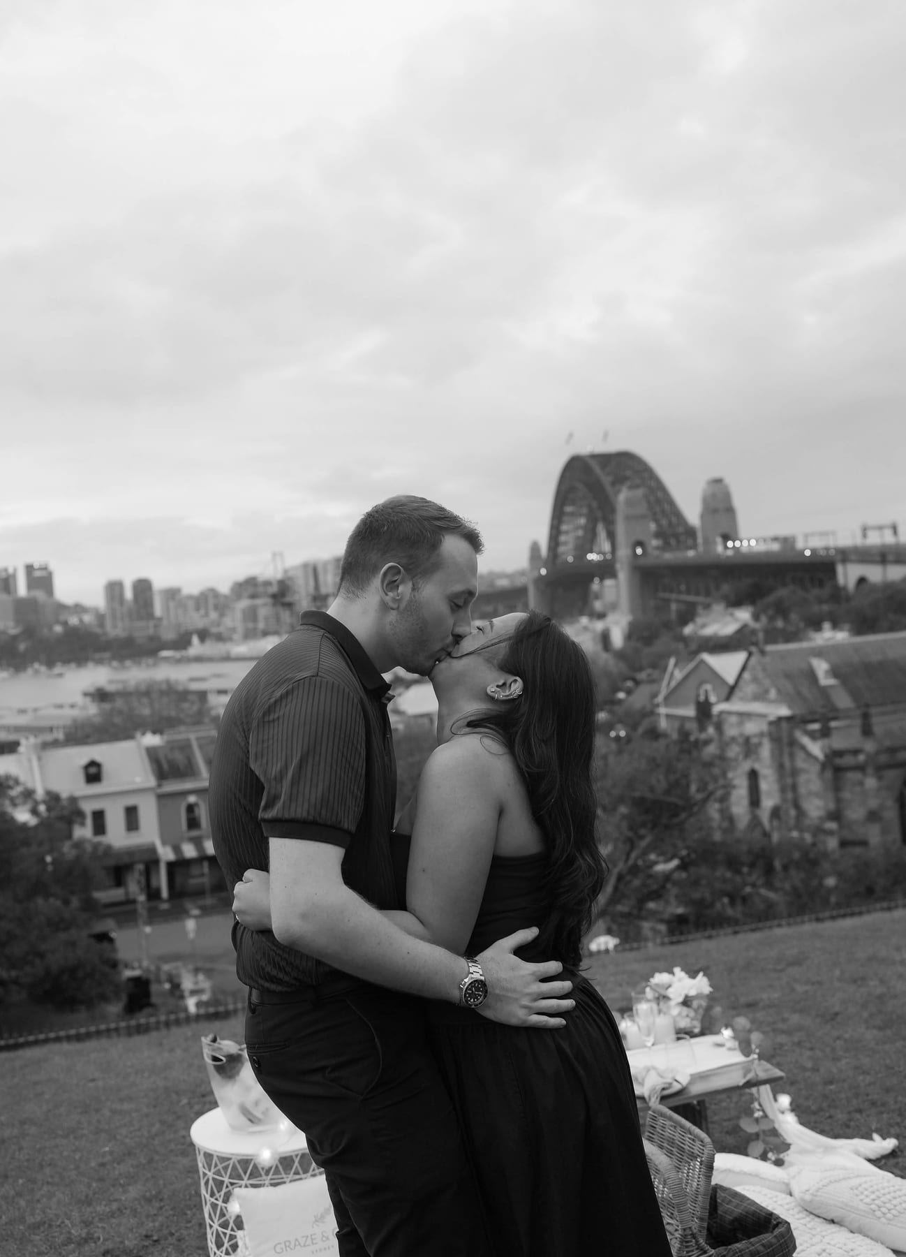 Dylan’s Surprise Proposal at Observatory Hill | Sydney Harbour Engagement Photography