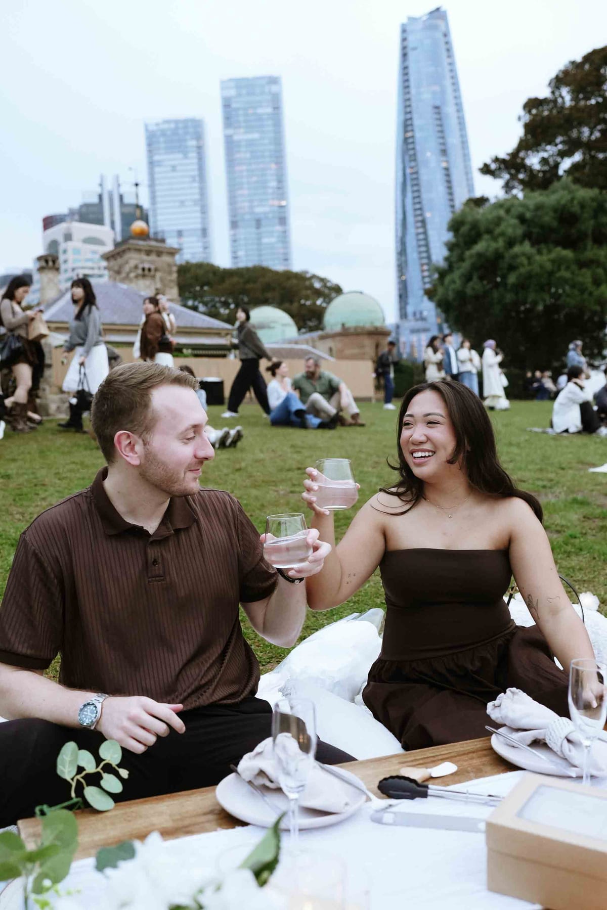 Dylan’s Surprise Proposal at Observatory Hill | Sydney Harbour Engagement Photography