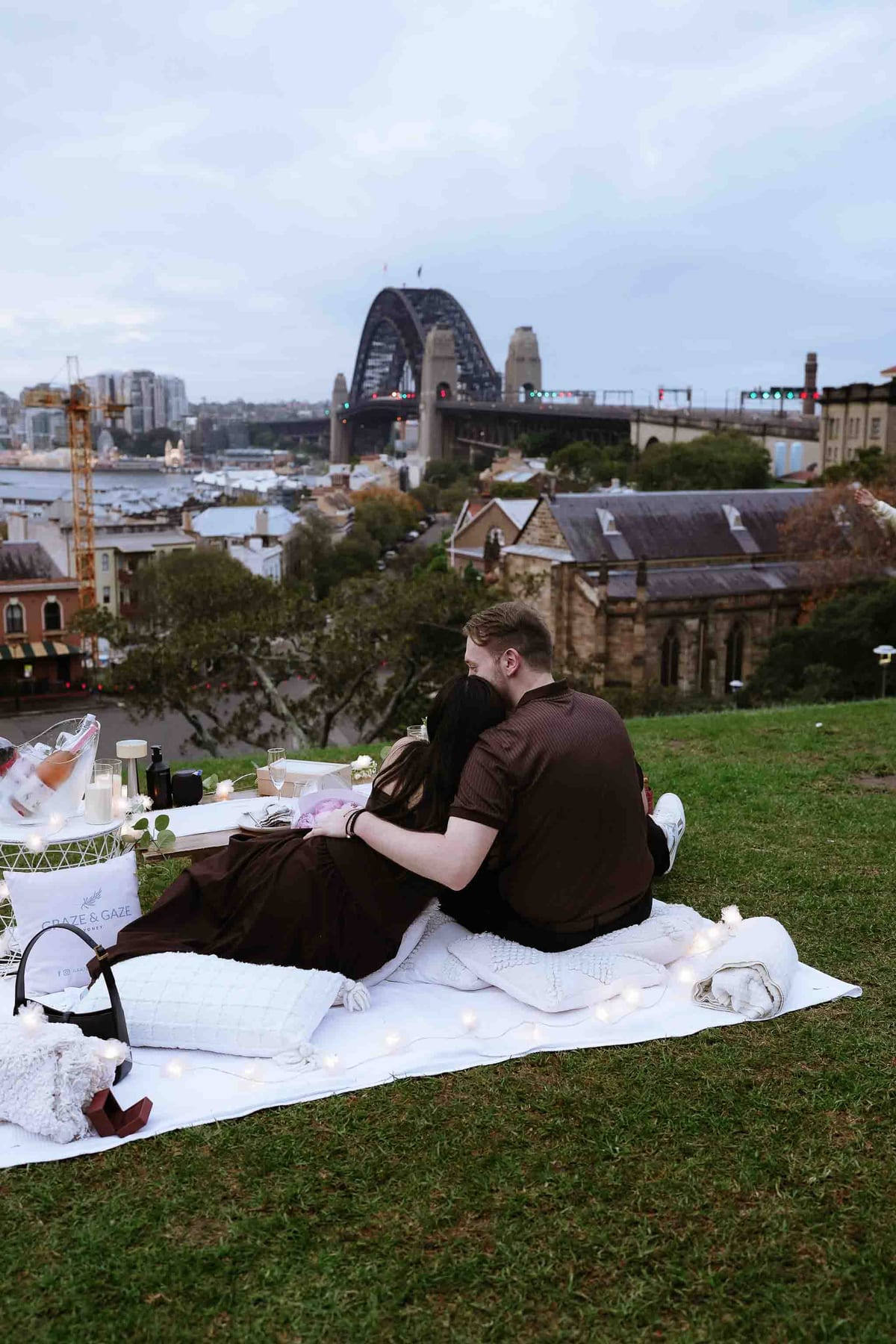 Dylan’s Surprise Proposal at Observatory Hill | Sydney Harbour Engagement Photography