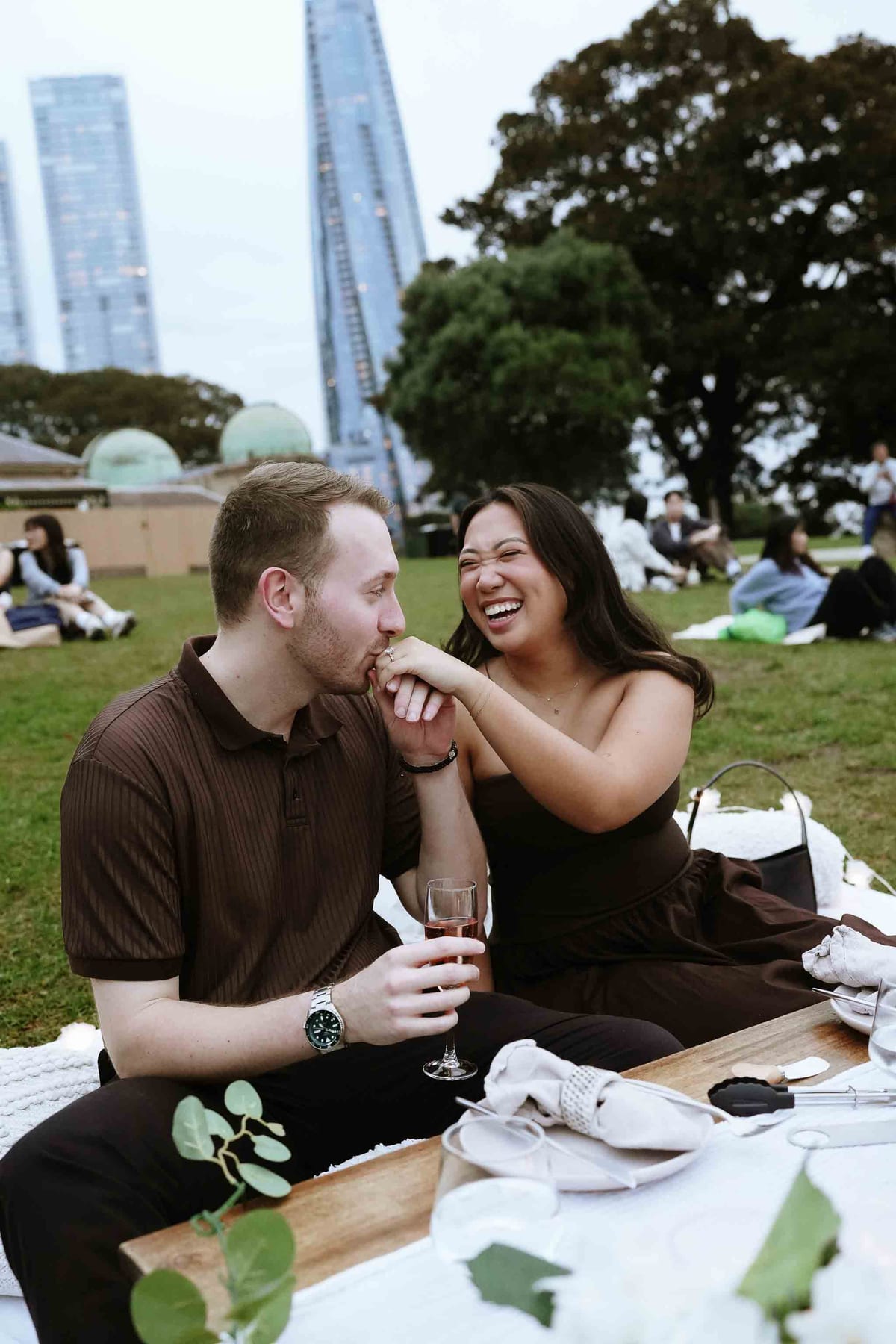 Dylan’s Surprise Proposal at Observatory Hill | Sydney Harbour Engagement Photography