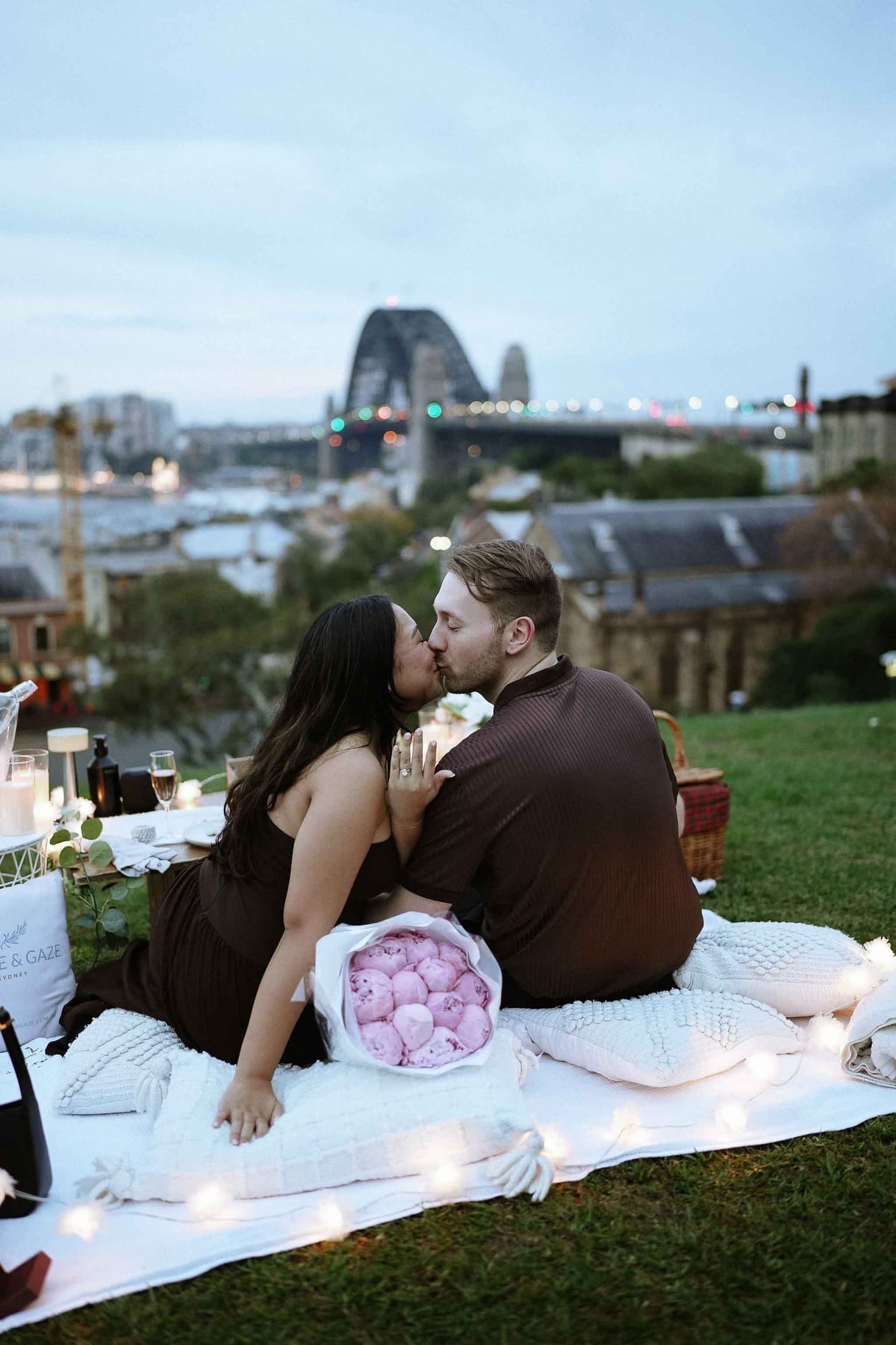 Dylan’s Surprise Proposal at Observatory Hill | Sydney Harbour Engagement Photography