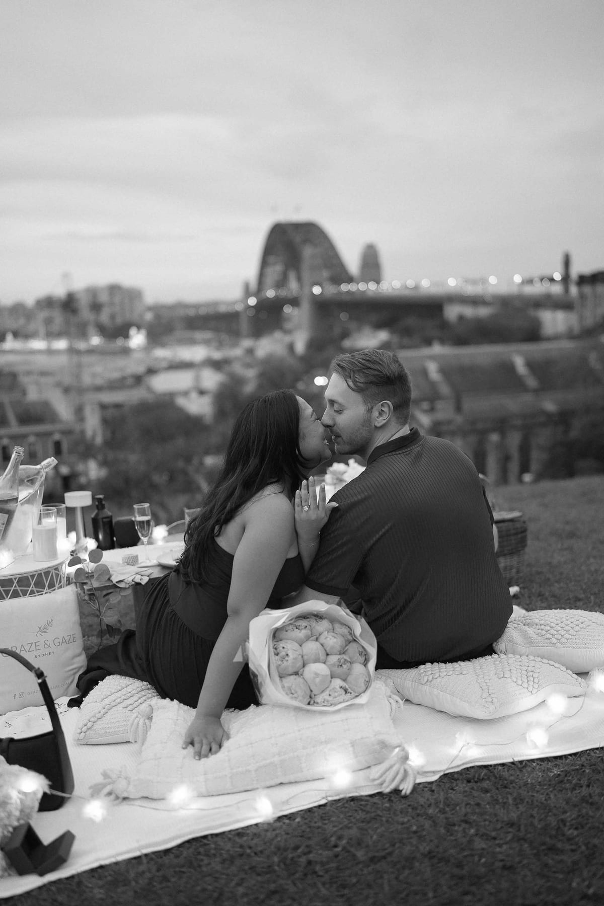 Dylan’s Surprise Proposal at Observatory Hill | Sydney Harbour Engagement Photography
