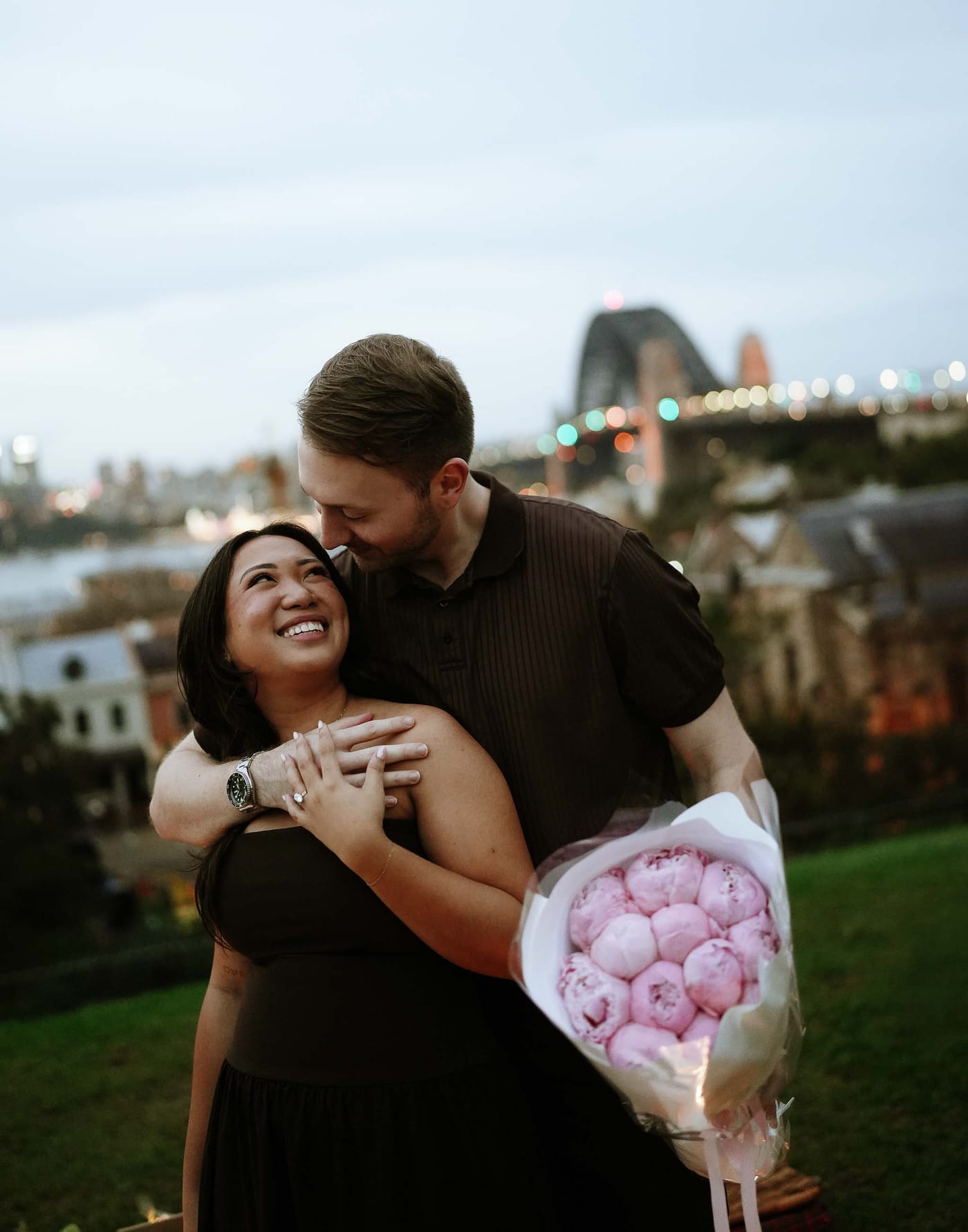Dylan’s Surprise Proposal at Observatory Hill | Sydney Harbour Engagement Photography