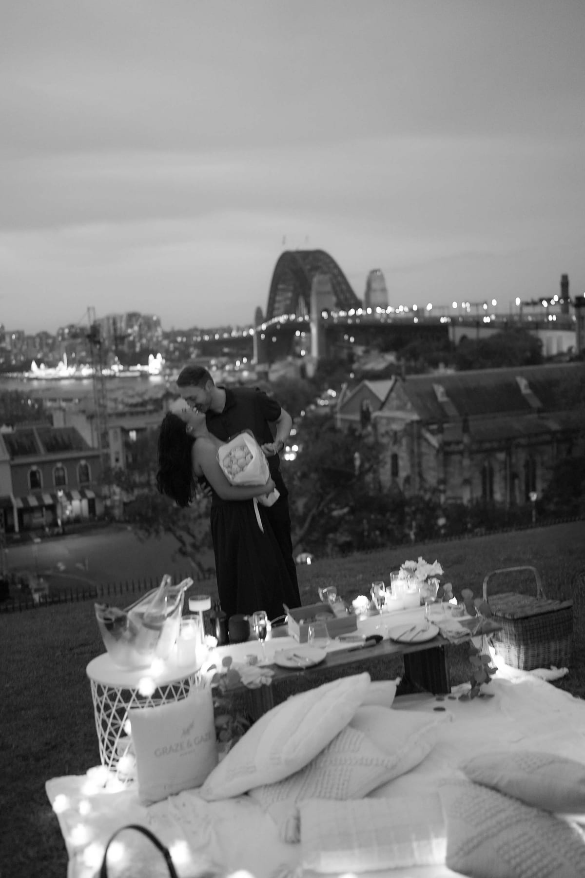Dylan’s Surprise Proposal at Observatory Hill | Sydney Harbour Engagement Photography
