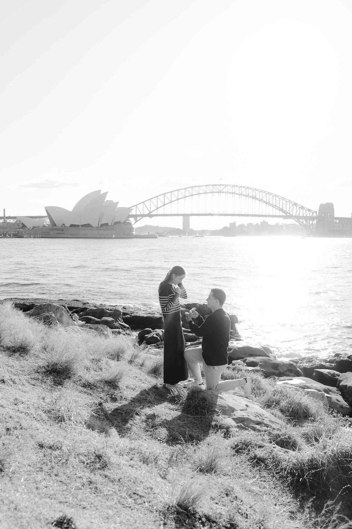 Josh and Abi’s Proposal at Mrs Macquarie’s Chair | Sydney Harbour Engagement Photography
