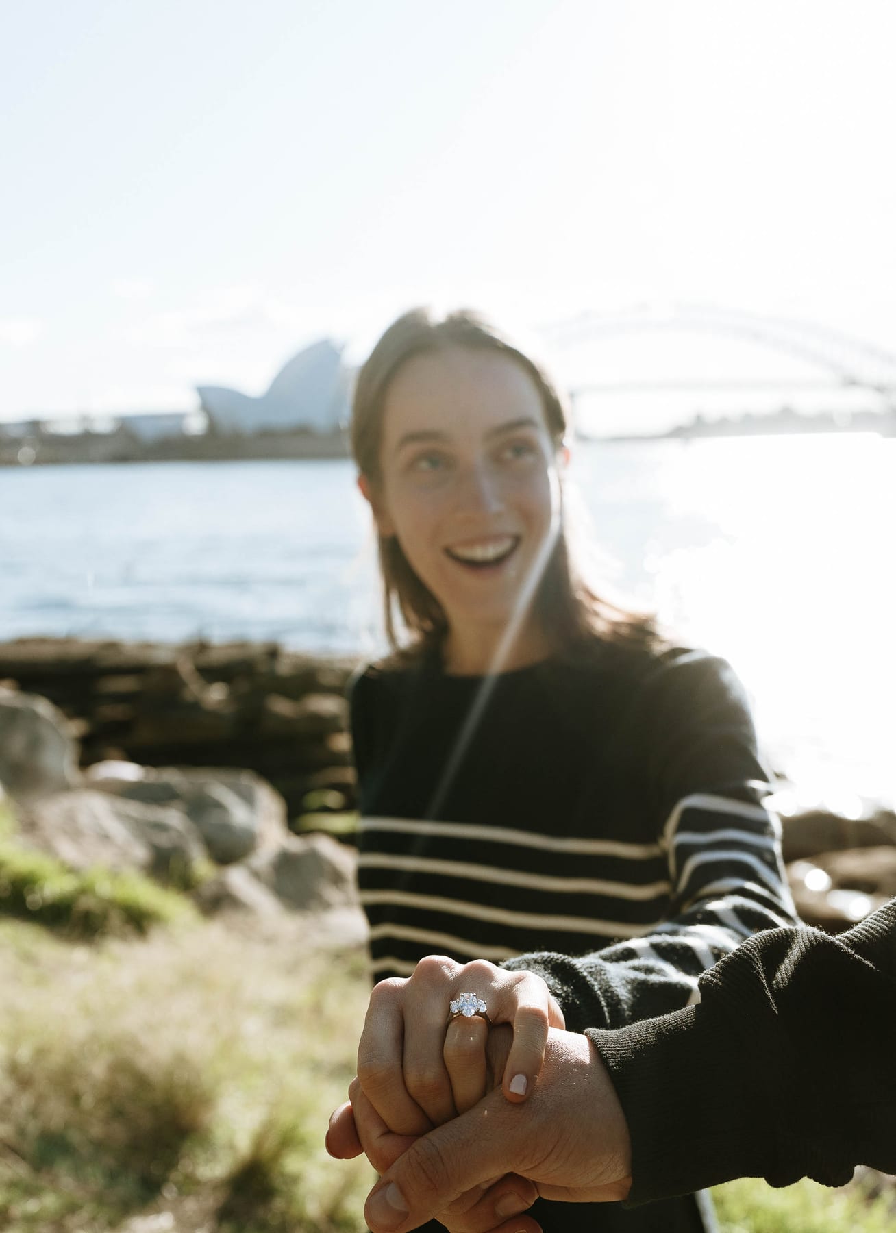 Josh and Abi’s Proposal at Mrs Macquarie’s Chair | Sydney Harbour Engagement Photography
