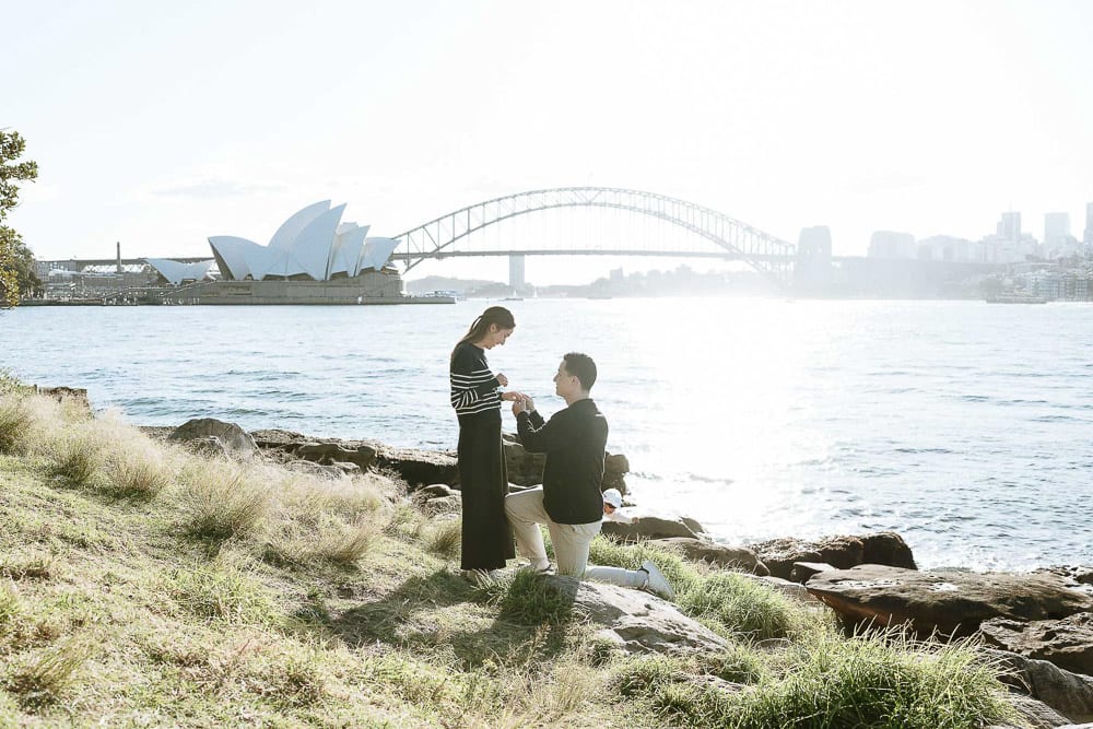 Josh and Abi’s Proposal at Mrs Macquarie’s Chair | Sydney Harbour Engagement Photography