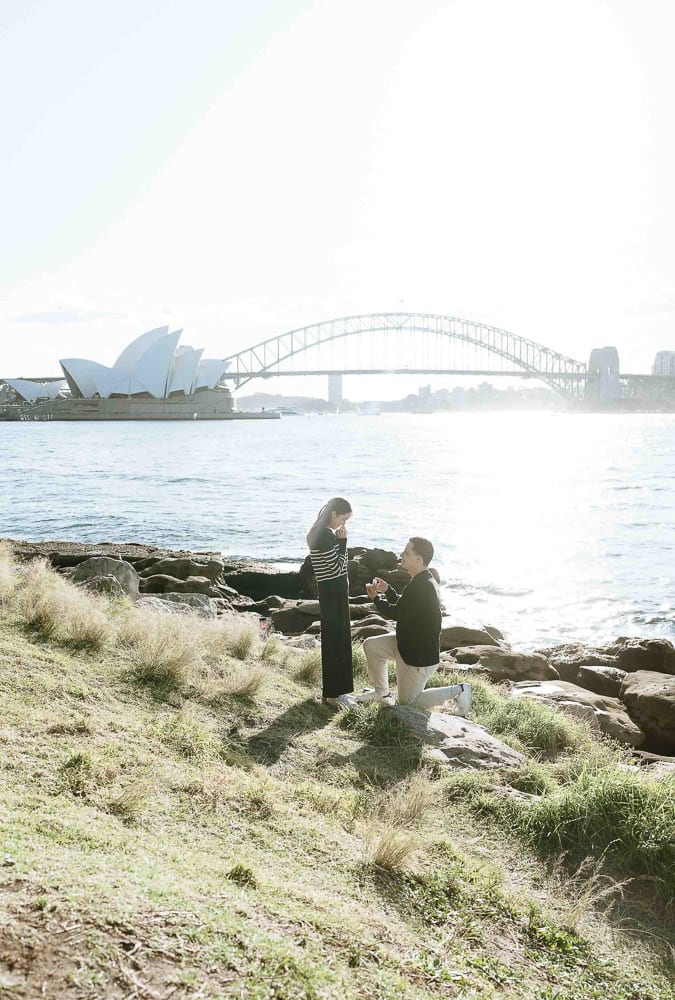 Josh and Abi’s Proposal at Mrs Macquarie’s Chair | Sydney Harbour Engagement Photography
