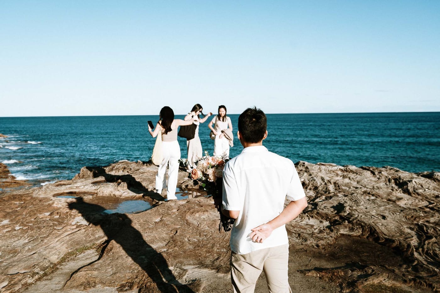 Jackie’s Surprise Proposal at Coogee Beach Cliffs | Sydney Coastal Engagement Photography