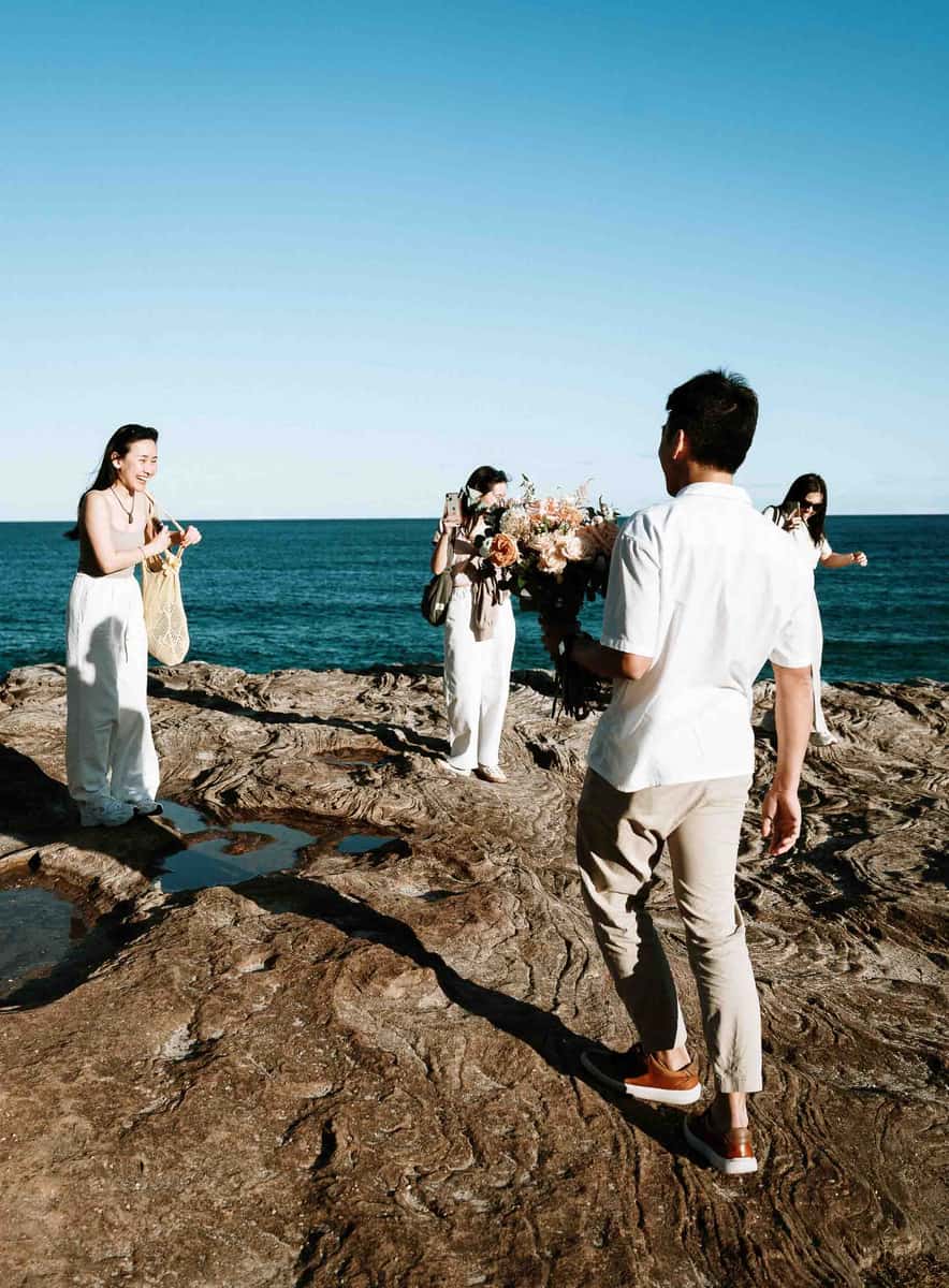 Jackie’s Surprise Proposal at Coogee Beach Cliffs | Sydney Coastal Engagement Photography