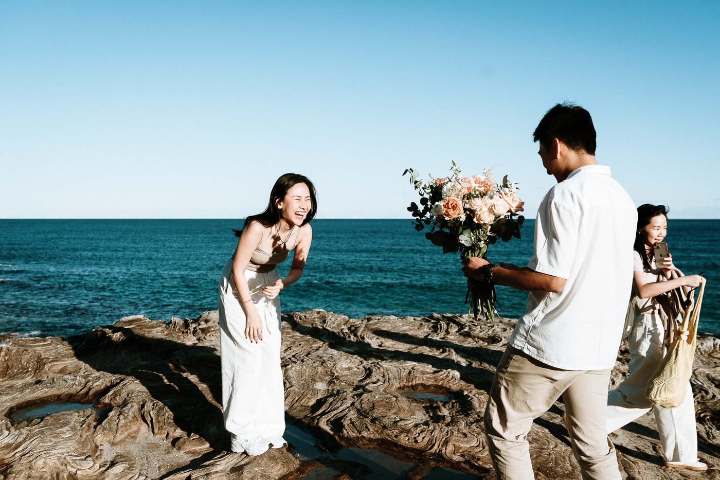 Jackie’s Surprise Proposal at Coogee Beach Cliffs | Sydney Coastal Engagement Photography