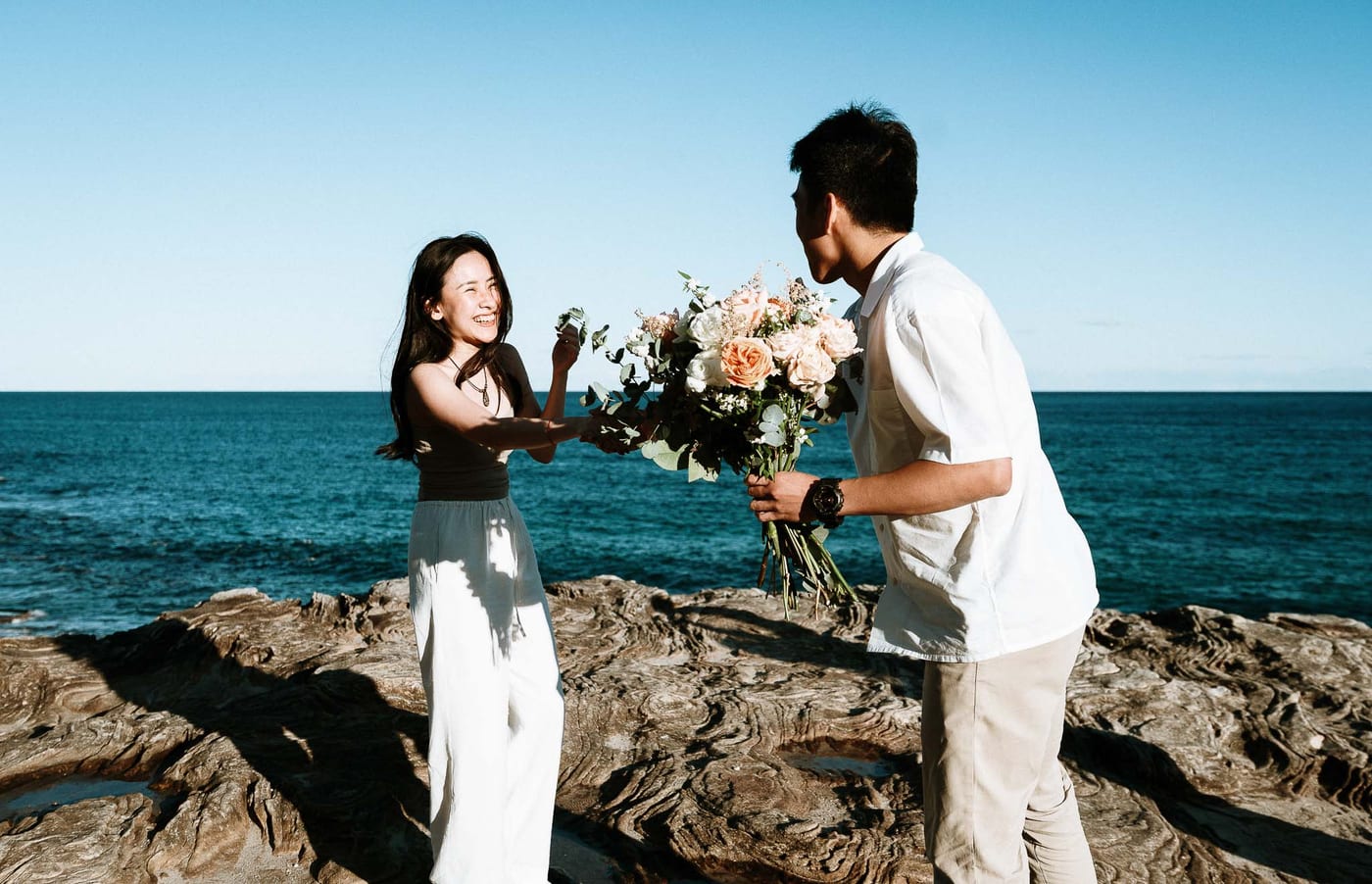 Jackie’s Surprise Proposal at Coogee Beach Cliffs | Sydney Coastal Engagement Photography
