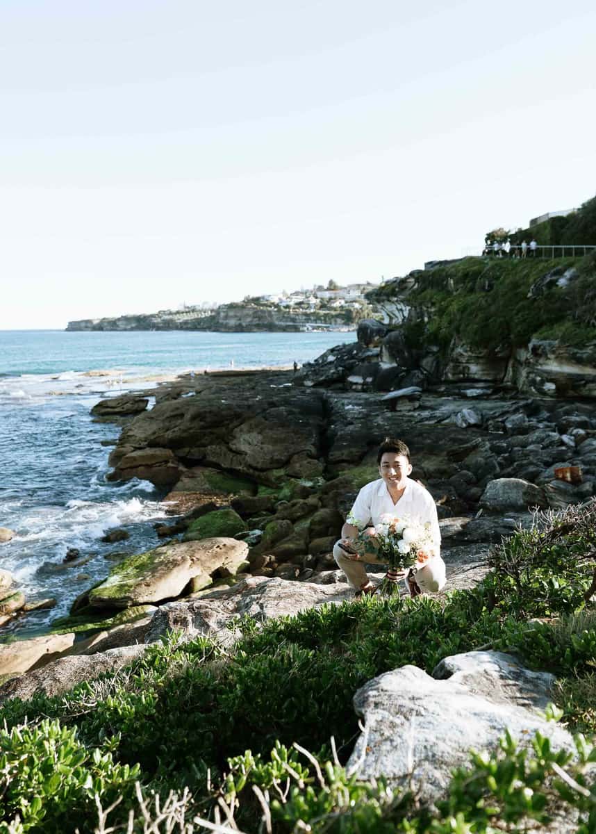 Jackie’s Surprise Proposal at Coogee Beach Cliffs | Sydney Coastal Engagement Photography