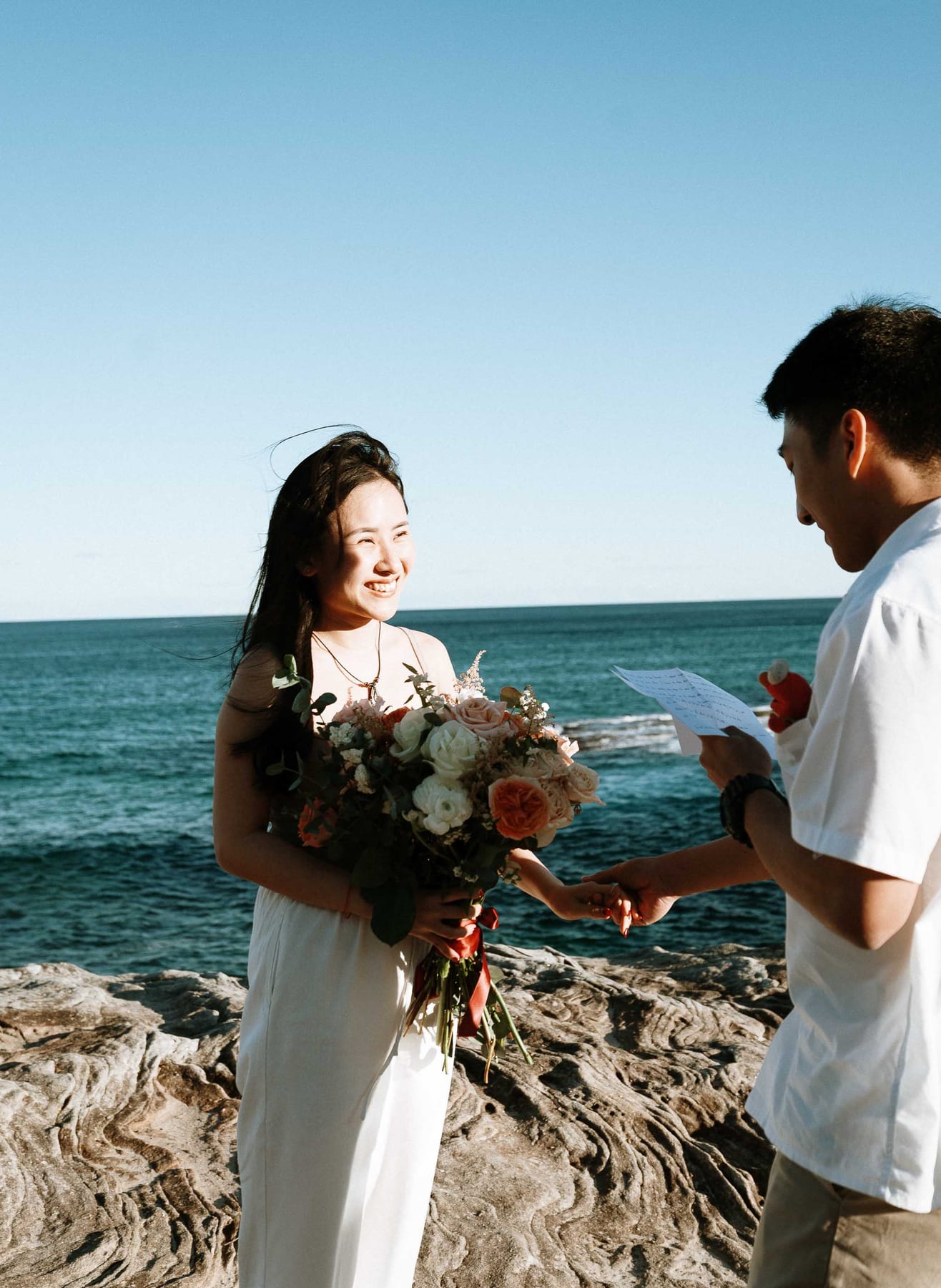 Jackie’s Surprise Proposal at Coogee Beach Cliffs | Sydney Coastal Engagement Photography