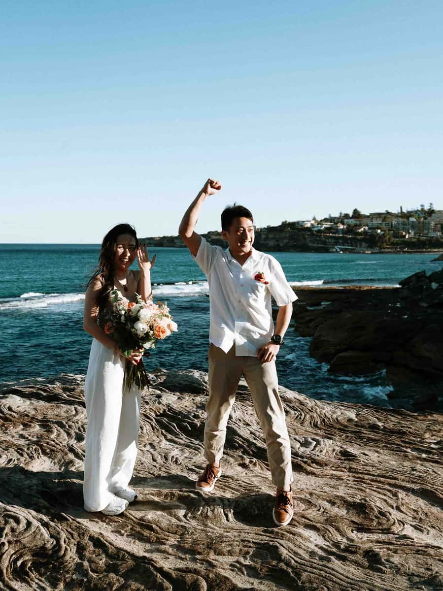 Jackie’s Surprise Proposal at Coogee Beach Cliffs | Sydney Coastal Engagement Photography