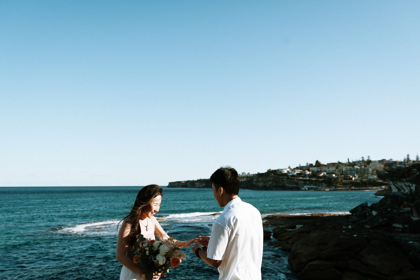 Jackie’s Surprise Proposal at Coogee Beach Cliffs | Sydney Coastal Engagement Photography