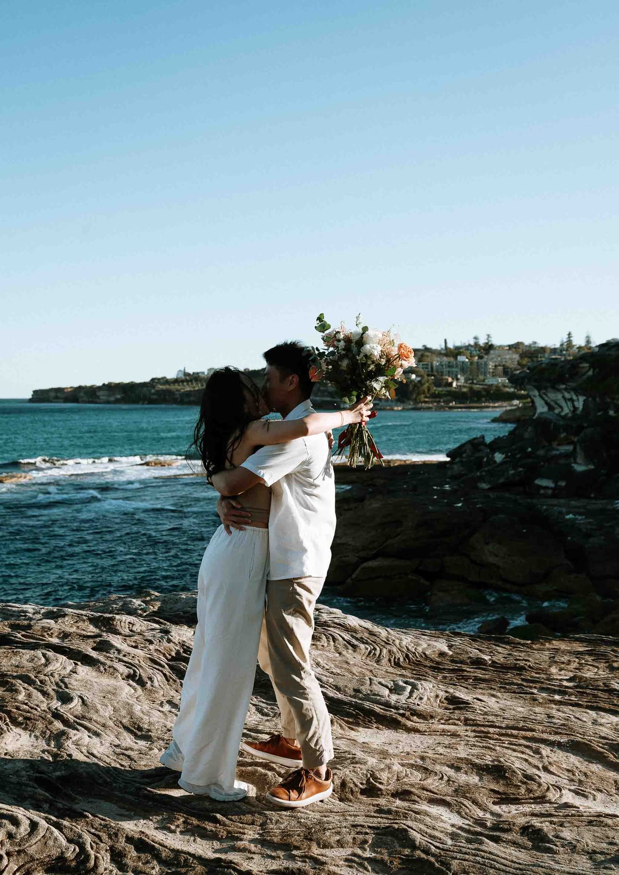Jackie’s Surprise Proposal at Coogee Beach Cliffs | Sydney Coastal Engagement Photography