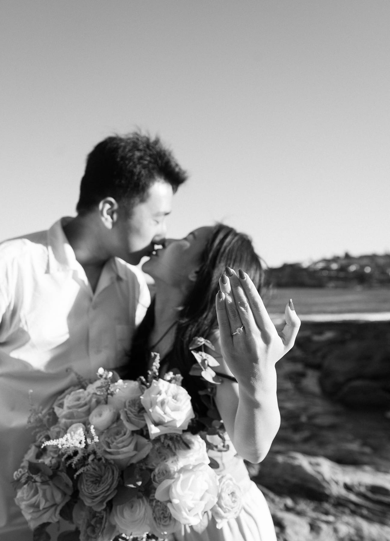 Jackie’s Surprise Proposal at Coogee Beach Cliffs | Sydney Coastal Engagement Photography