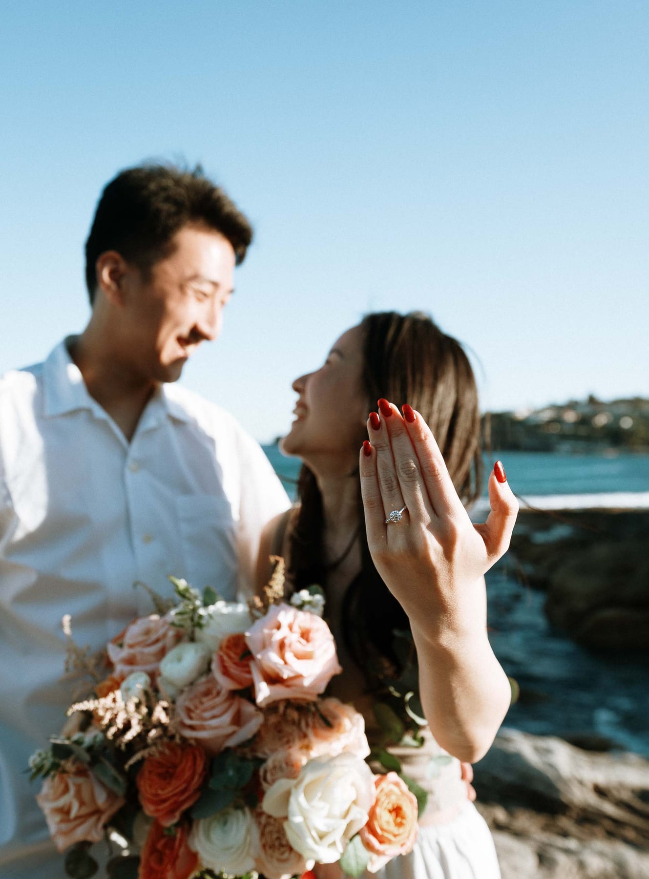 Jackie’s Surprise Proposal at Coogee Beach Cliffs | Sydney Coastal Engagement Photography