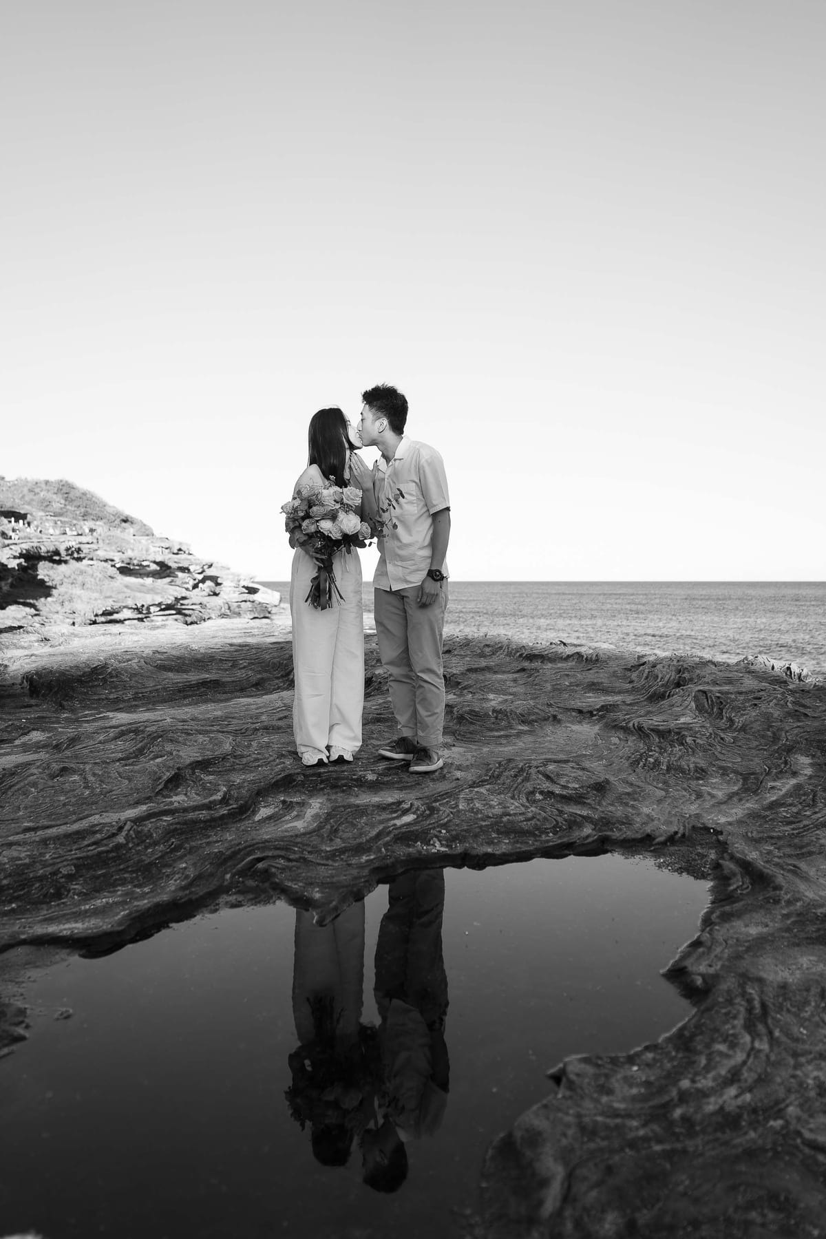 Jackie’s Surprise Proposal at Coogee Beach Cliffs | Sydney Coastal Engagement Photography