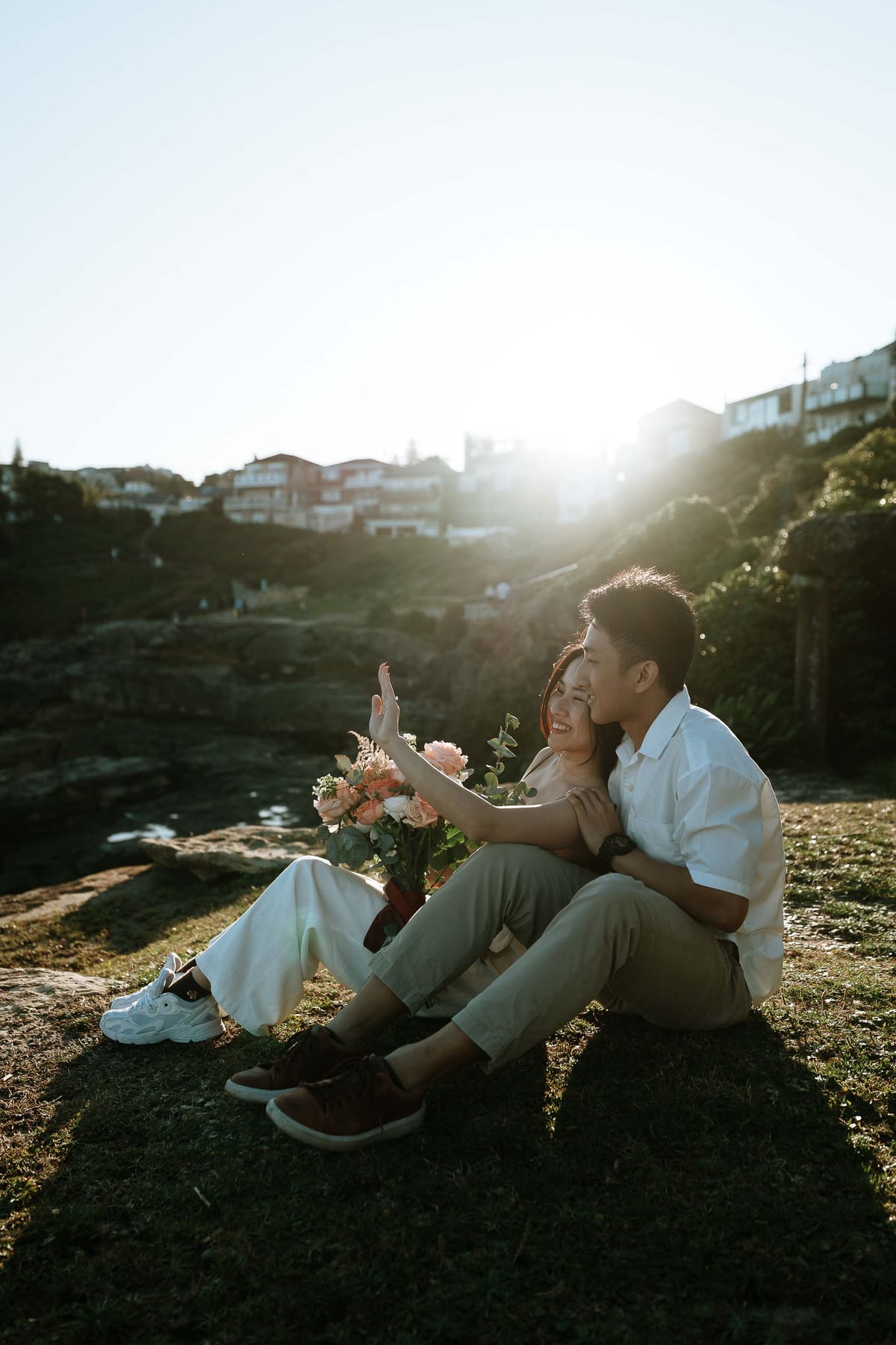 Jackie’s Surprise Proposal at Coogee Beach Cliffs | Sydney Coastal Engagement Photography