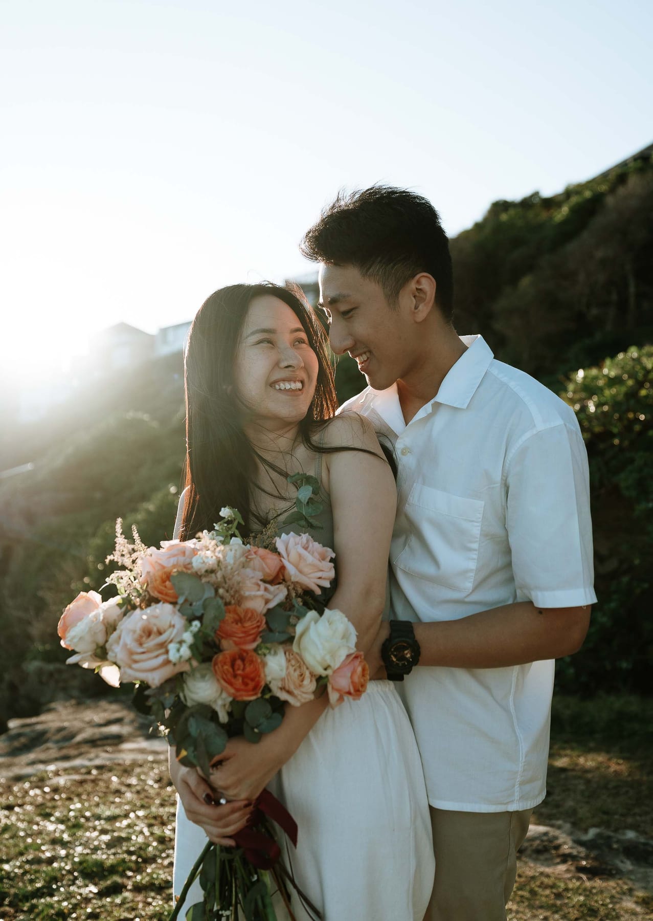 Jackie’s Surprise Proposal at Coogee Beach Cliffs | Sydney Coastal Engagement Photography