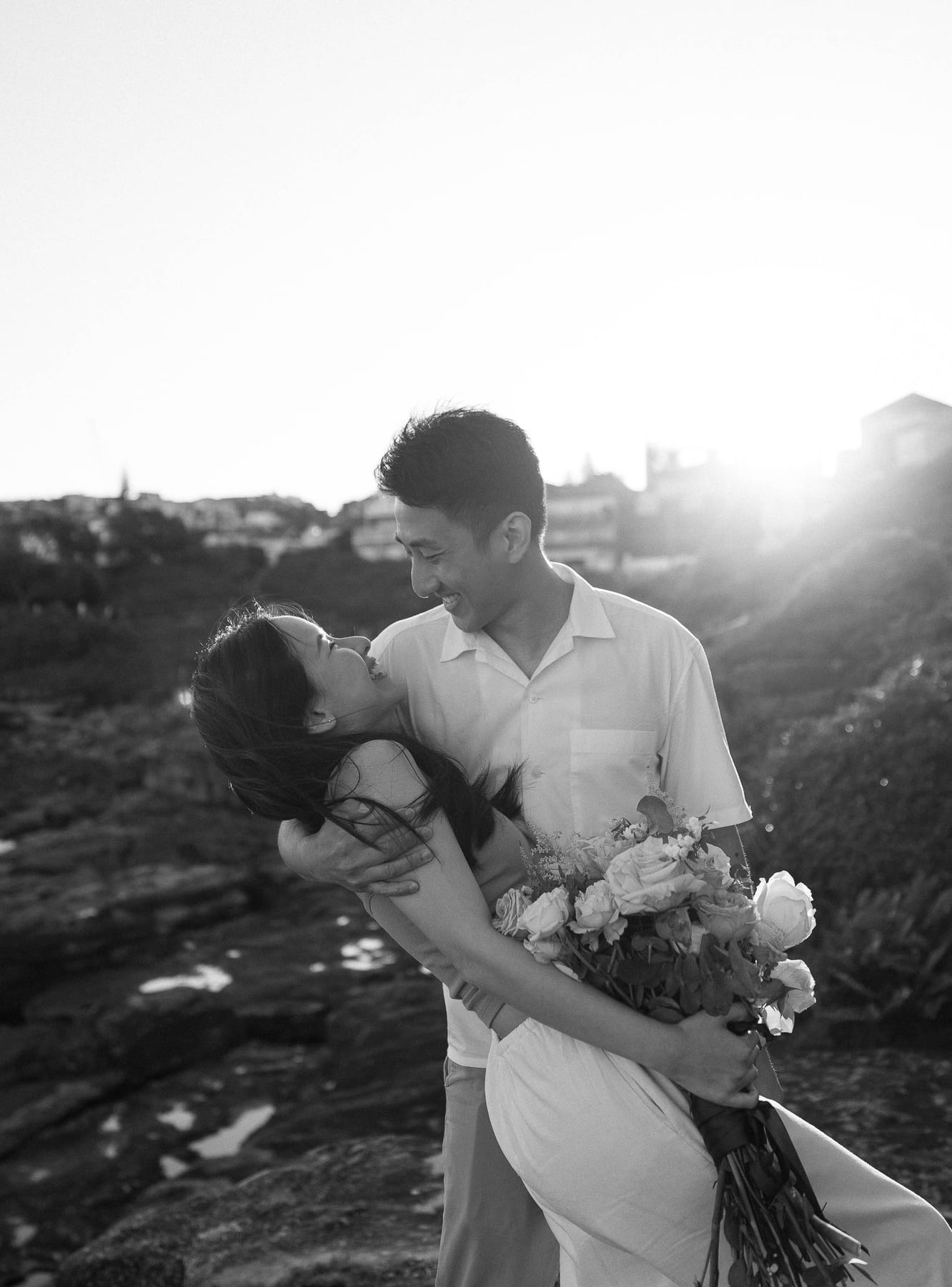 Jackie’s Surprise Proposal at Coogee Beach Cliffs | Sydney Coastal Engagement Photography