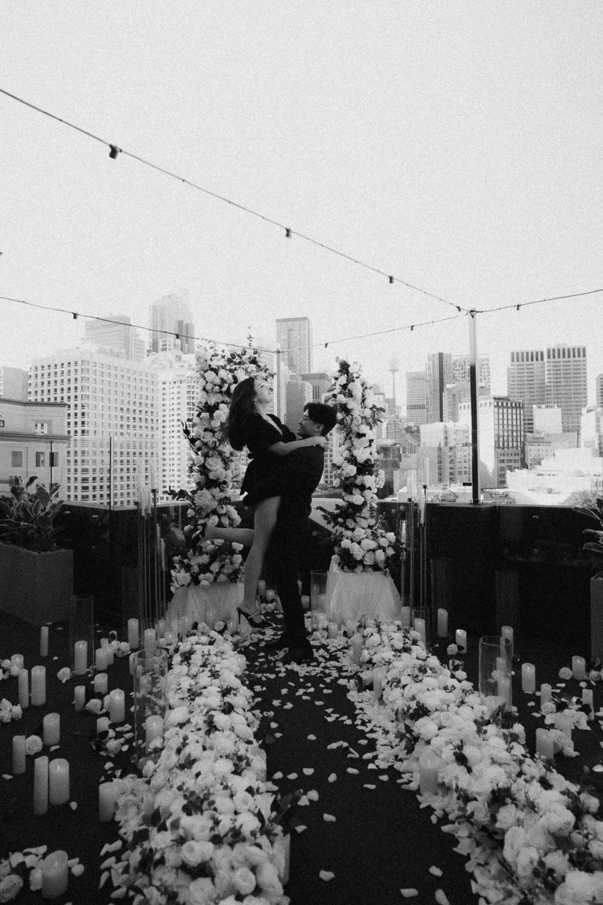 James and Pamela’s Rooftop Proposal at Rydges Sydney | Luxury City Engagement Photography