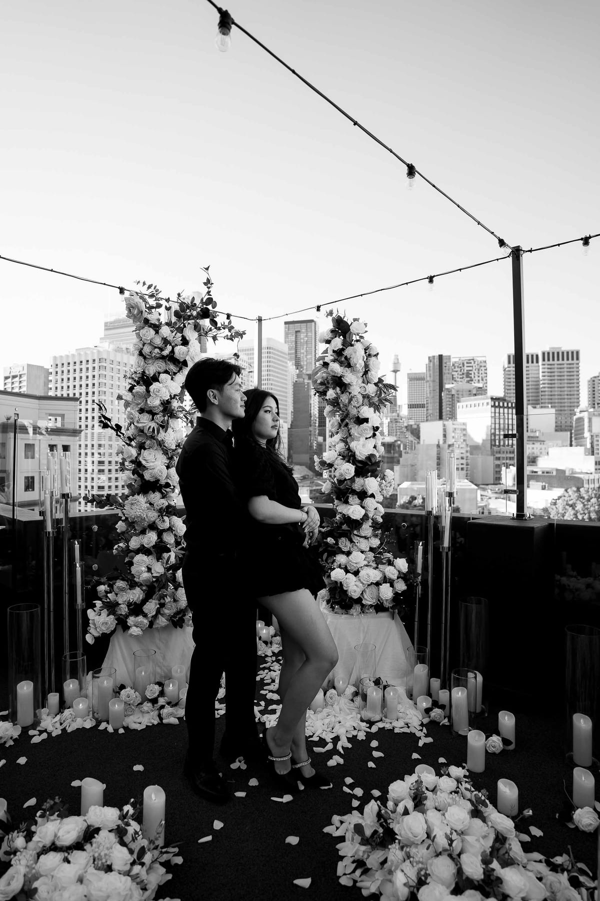 James and Pamela’s Rooftop Proposal at Rydges Sydney | Luxury City Engagement Photography