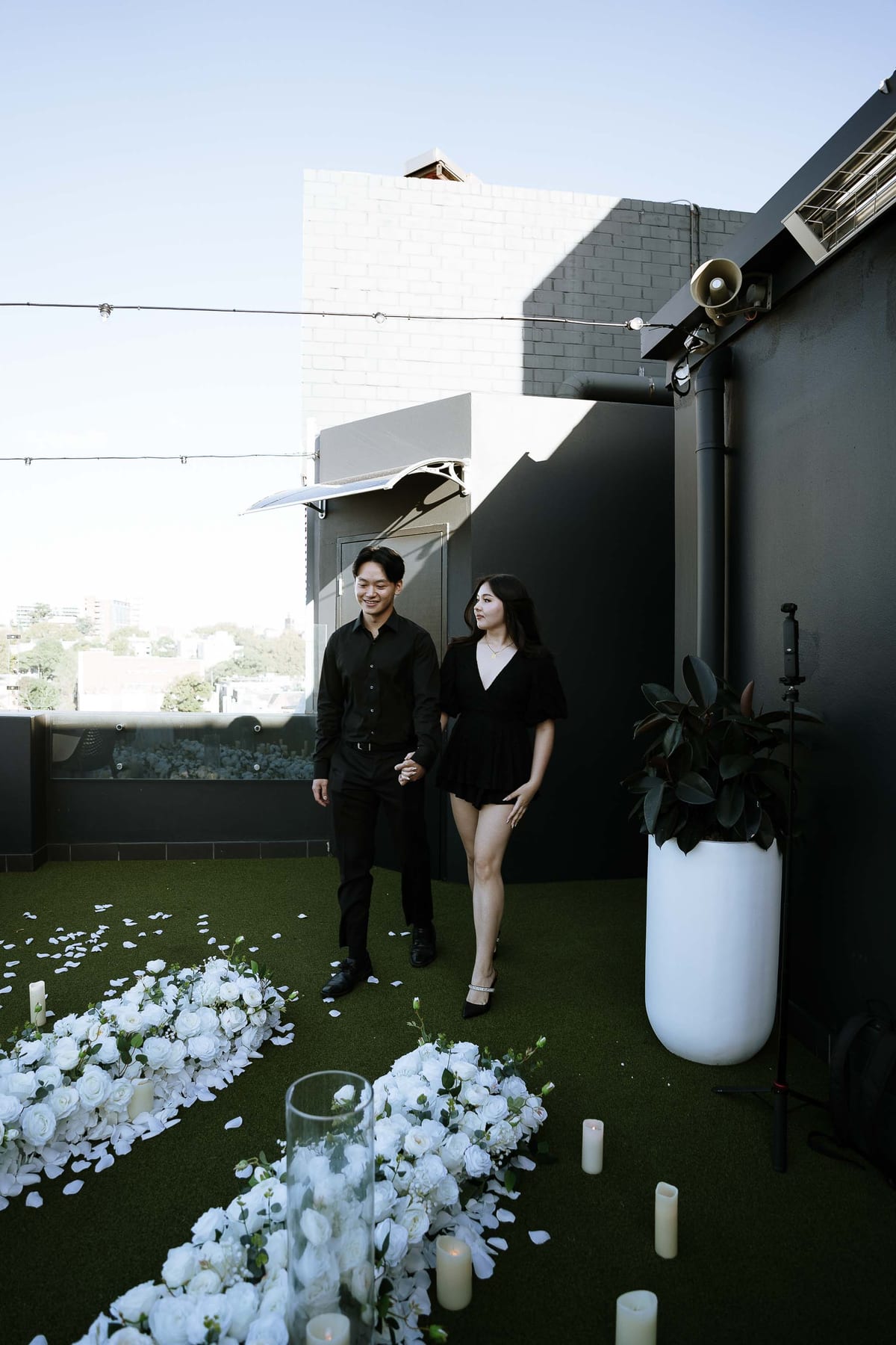 James and Pamela’s Rooftop Proposal at Rydges Sydney | Luxury City Engagement Photography