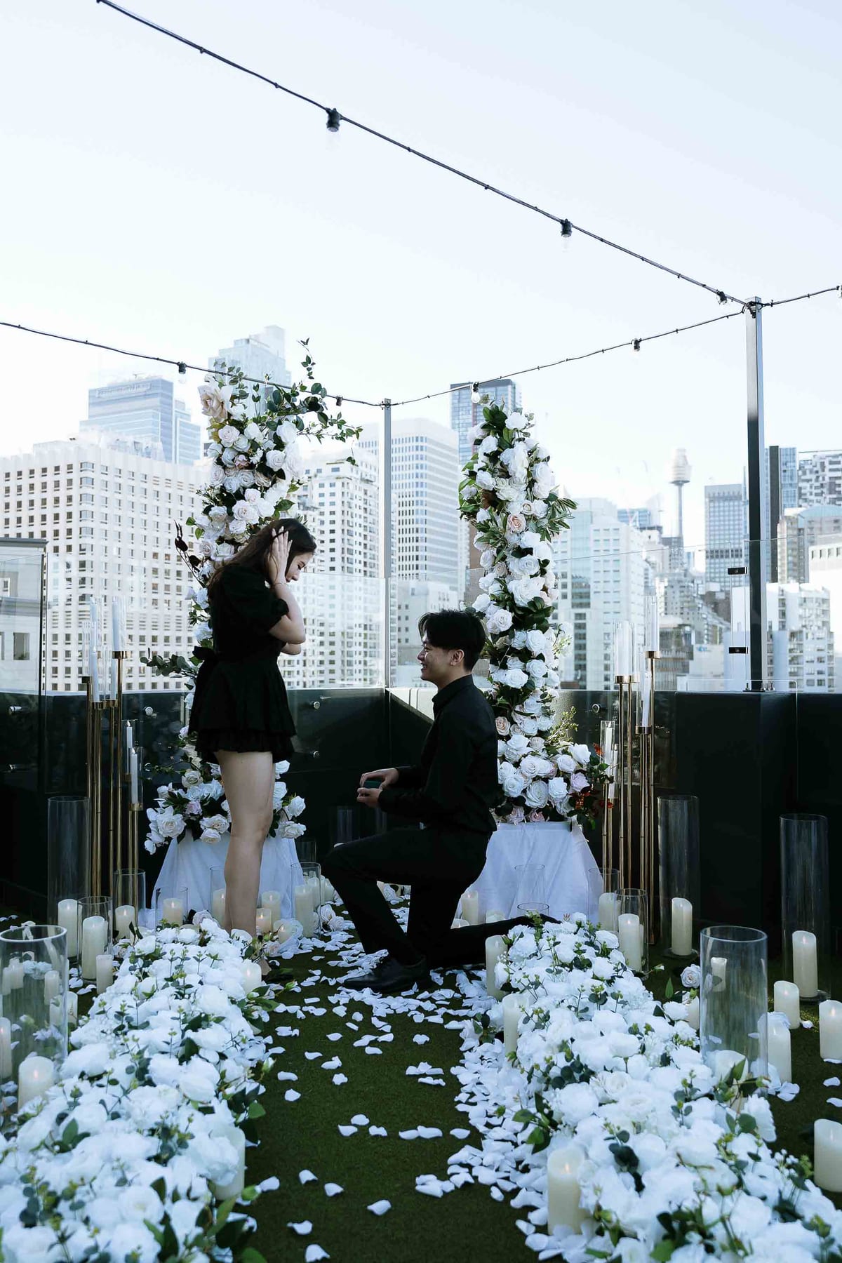James and Pamela’s Rooftop Proposal at Rydges Sydney | Luxury City Engagement Photography