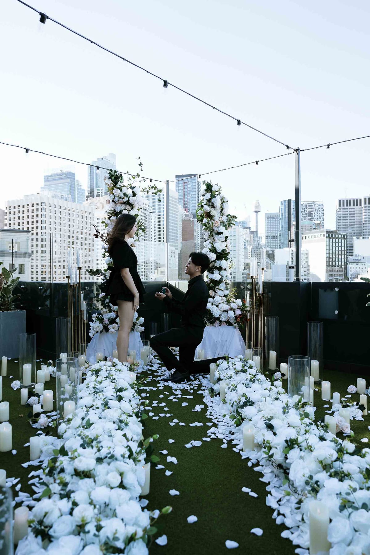 James and Pamela’s Rooftop Proposal at Rydges Sydney | Luxury City Engagement Photography