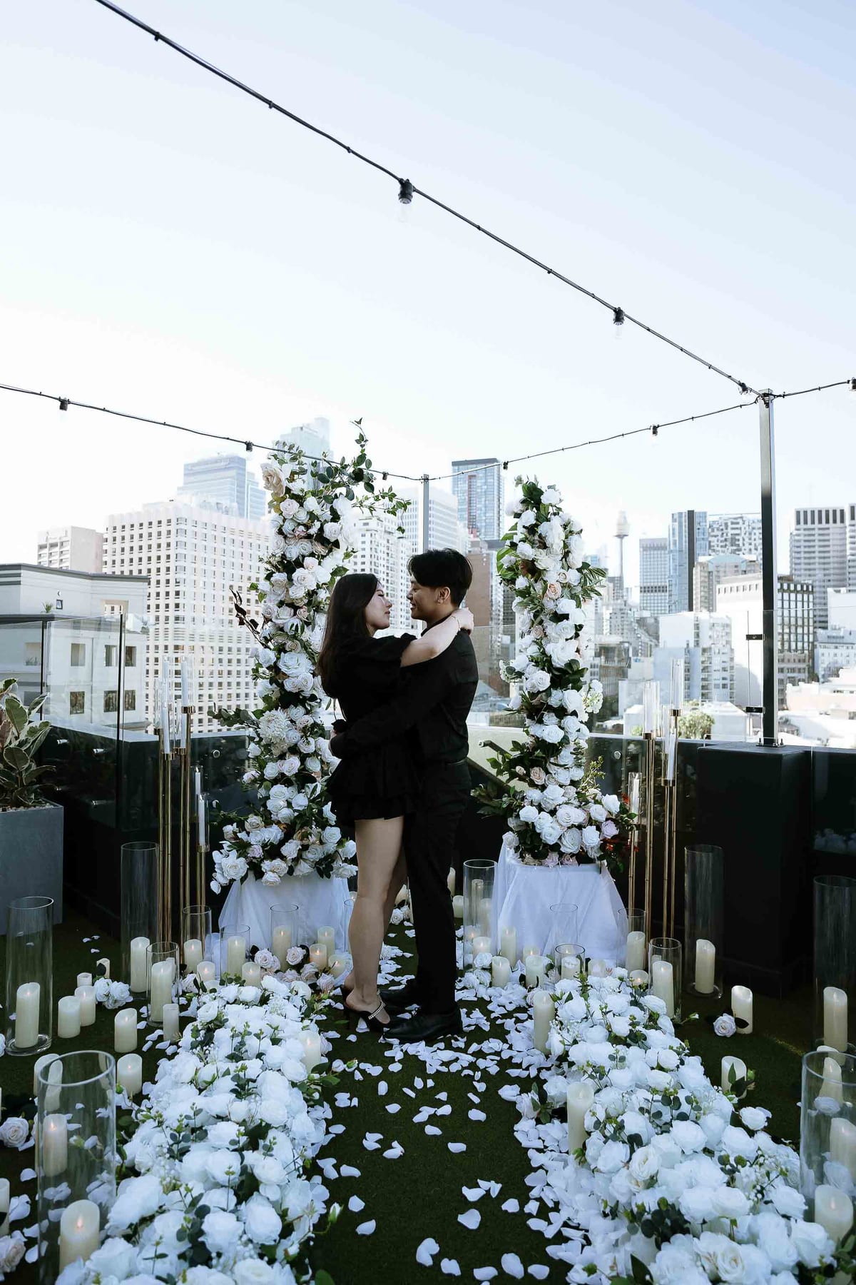 James and Pamela’s Rooftop Proposal at Rydges Sydney | Luxury City Engagement Photography